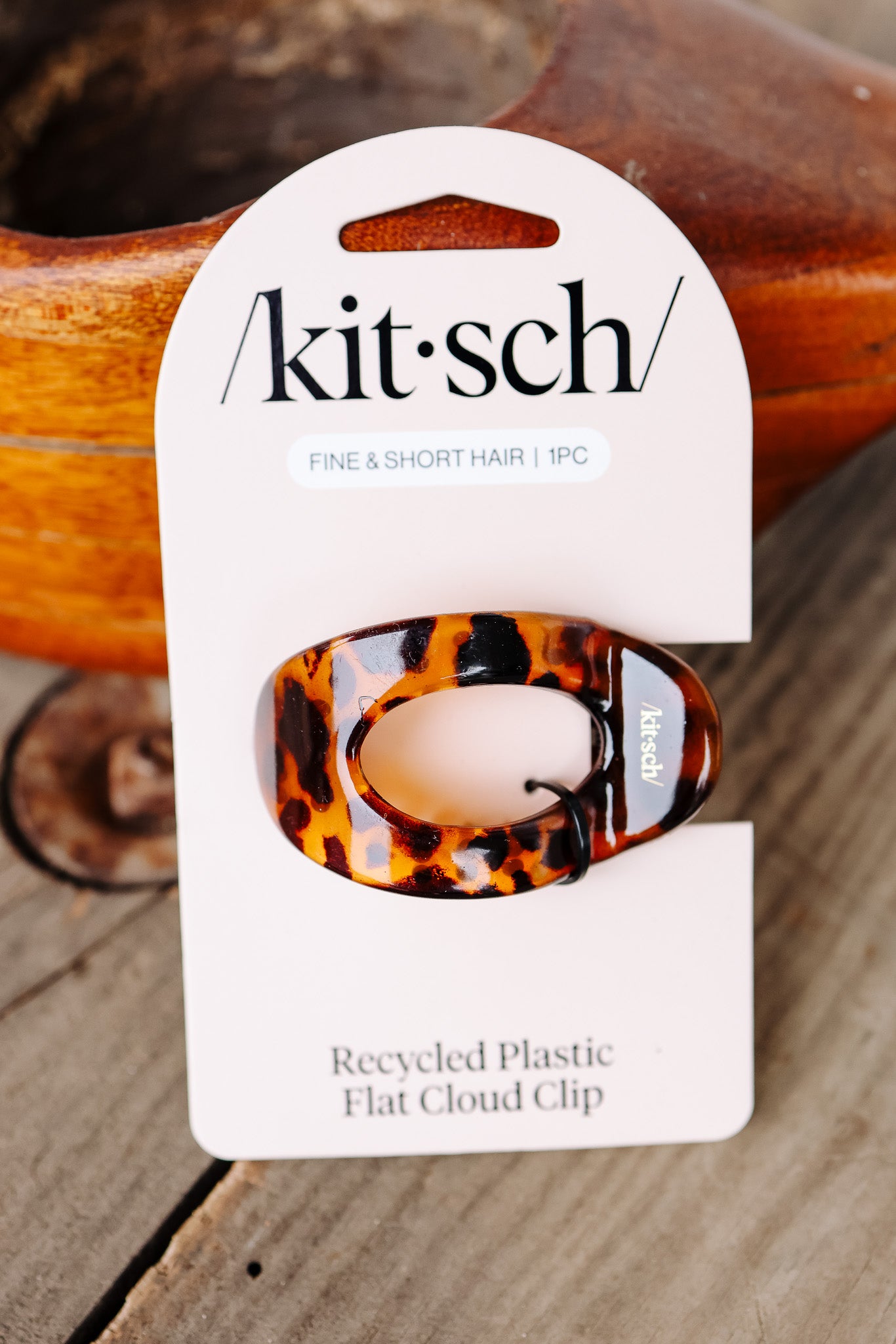 Recycled Plastic Small Flat Cloud Clip - Tort