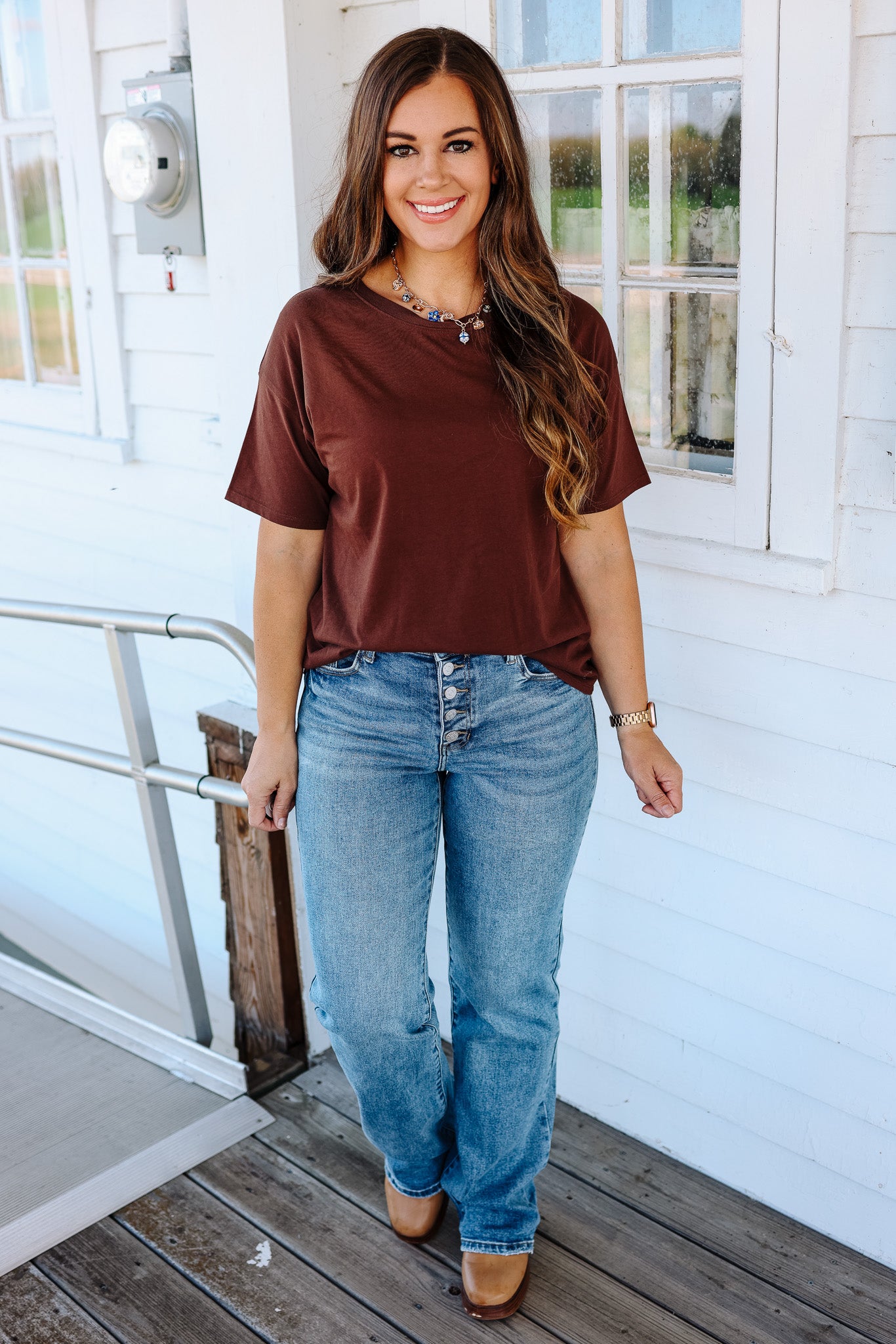 Trish Crop T-Shirt - Choco