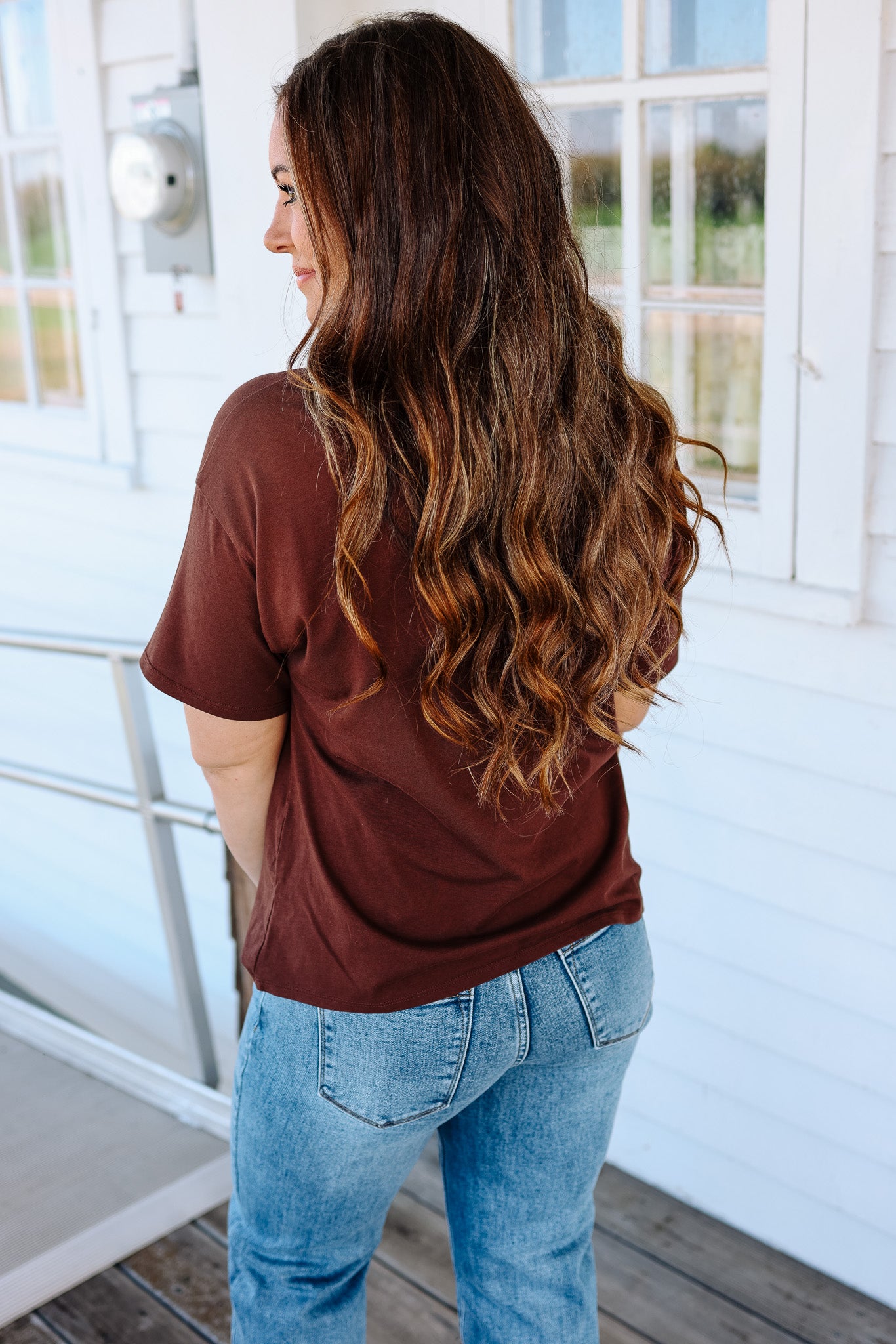 Trish Crop T-Shirt - Choco