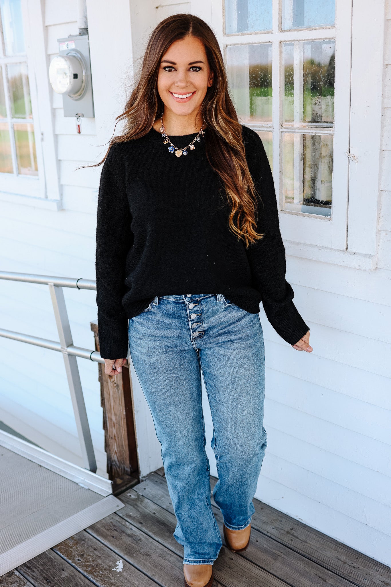 Sunday Crewneck Sweater - Black