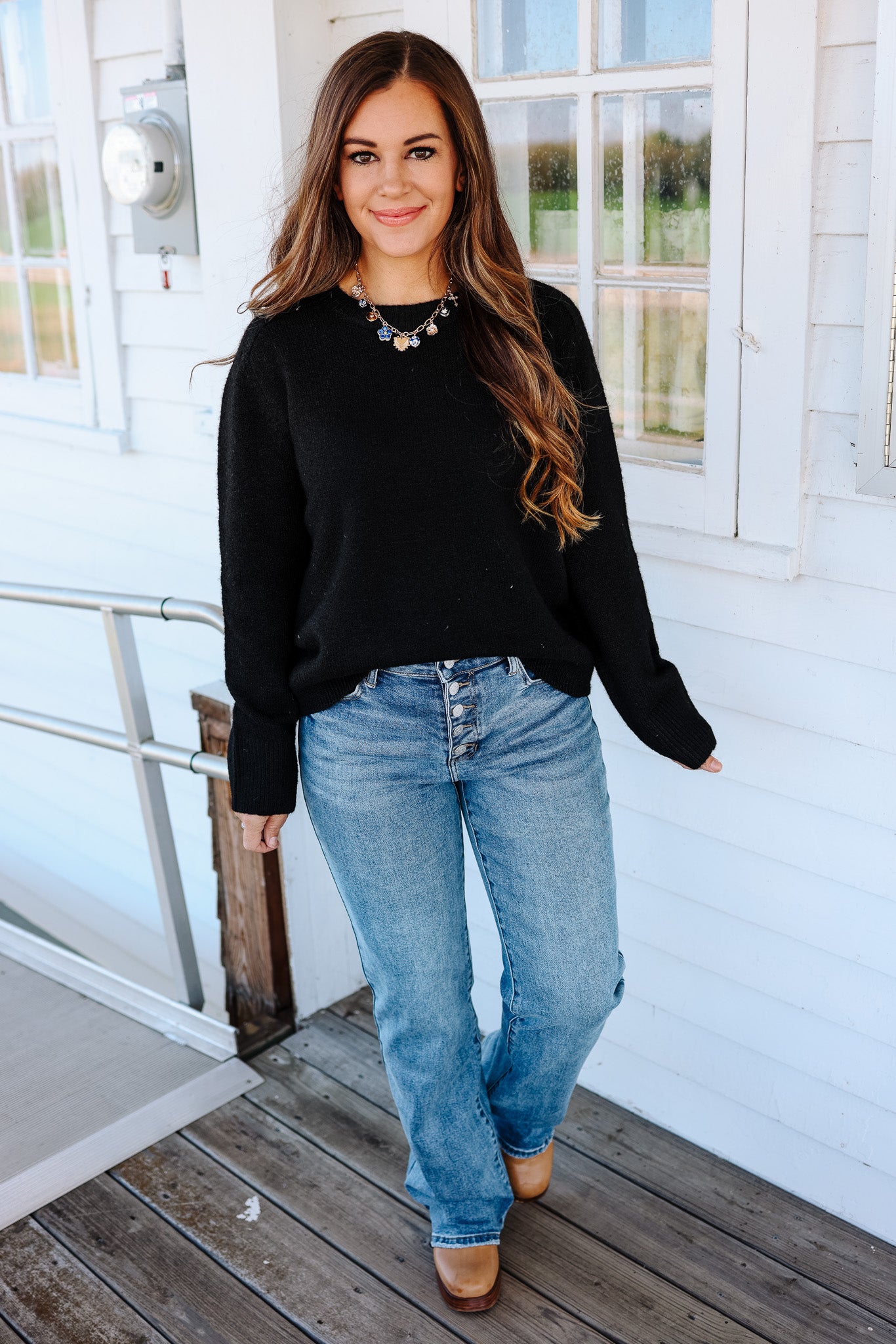 Sunday Crewneck Sweater - Black