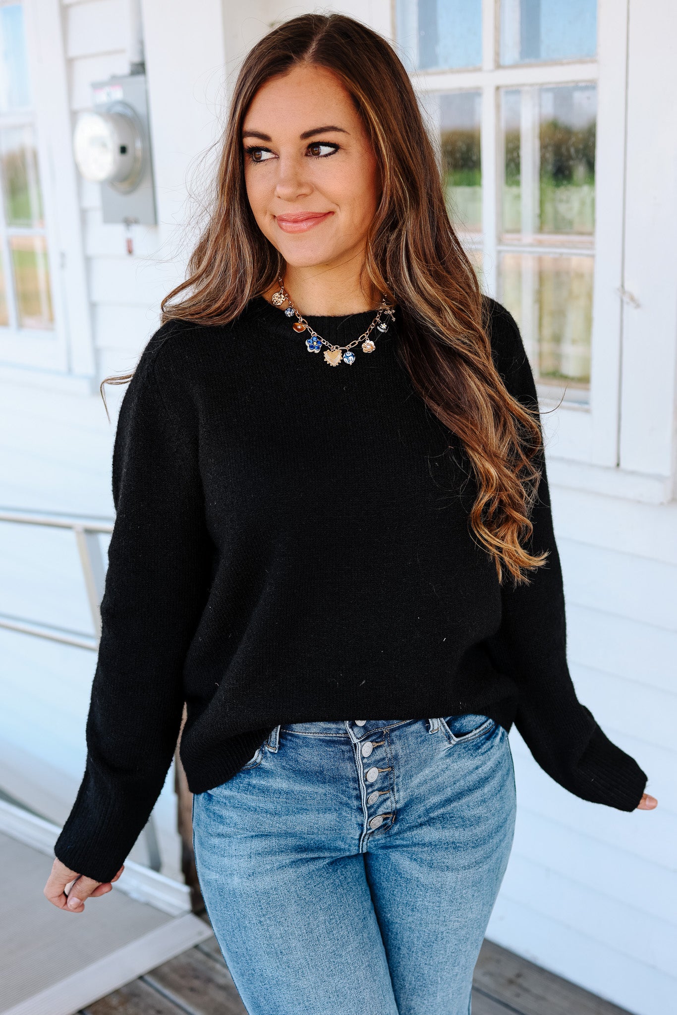 Sunday Crewneck Sweater - Black