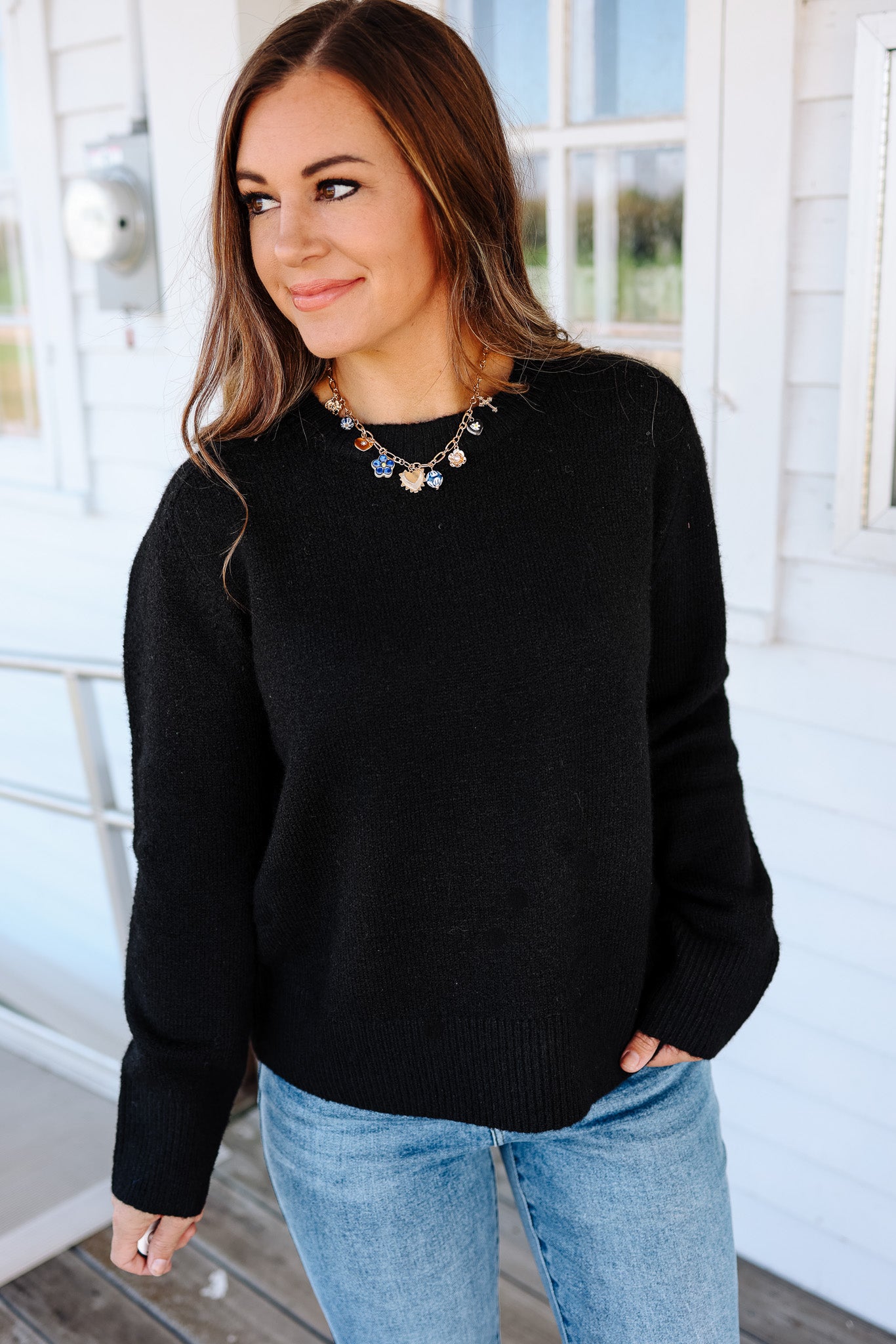 Sunday Crewneck Sweater - Black