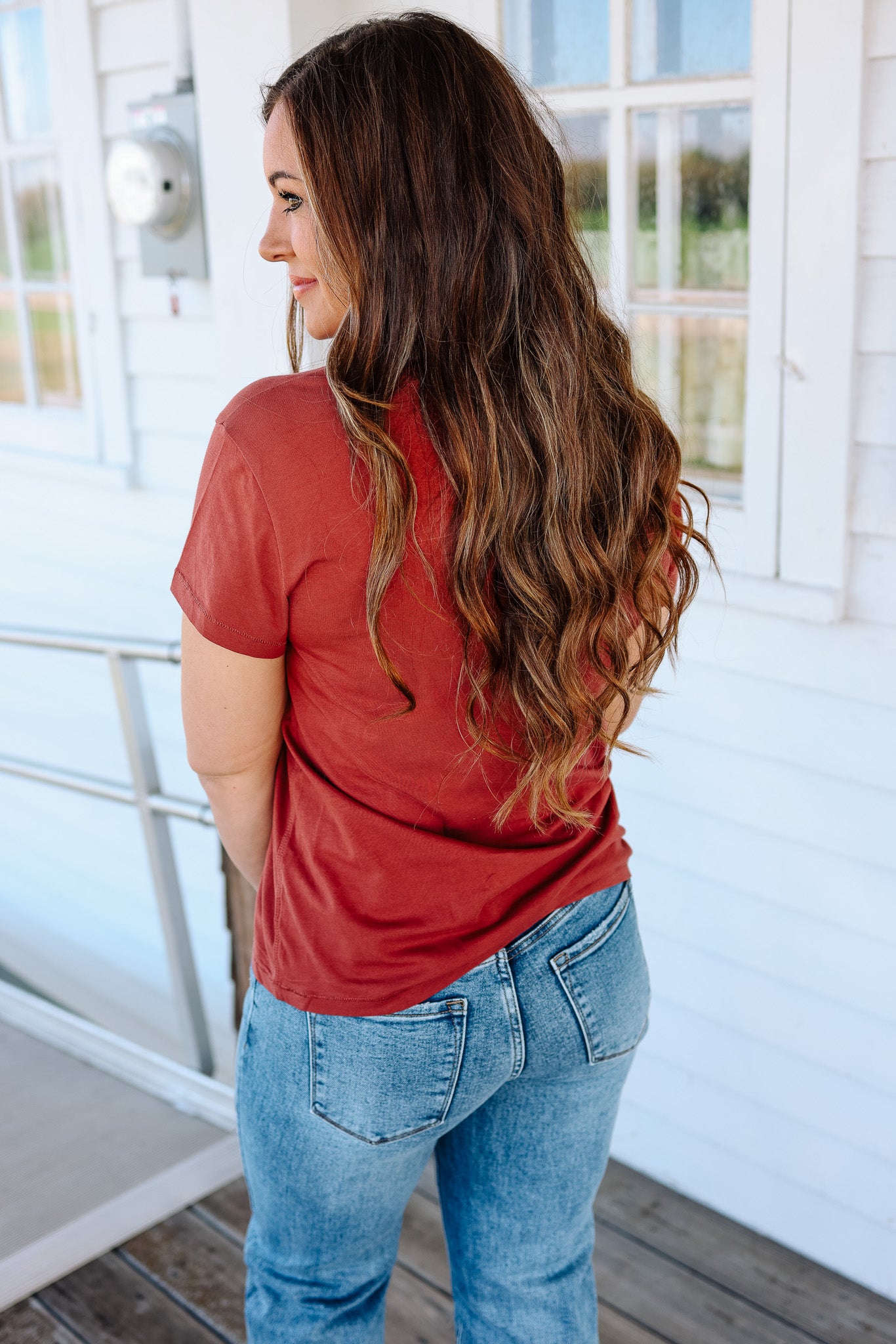 Andi Crewneck T-Shirt - Chili Oil