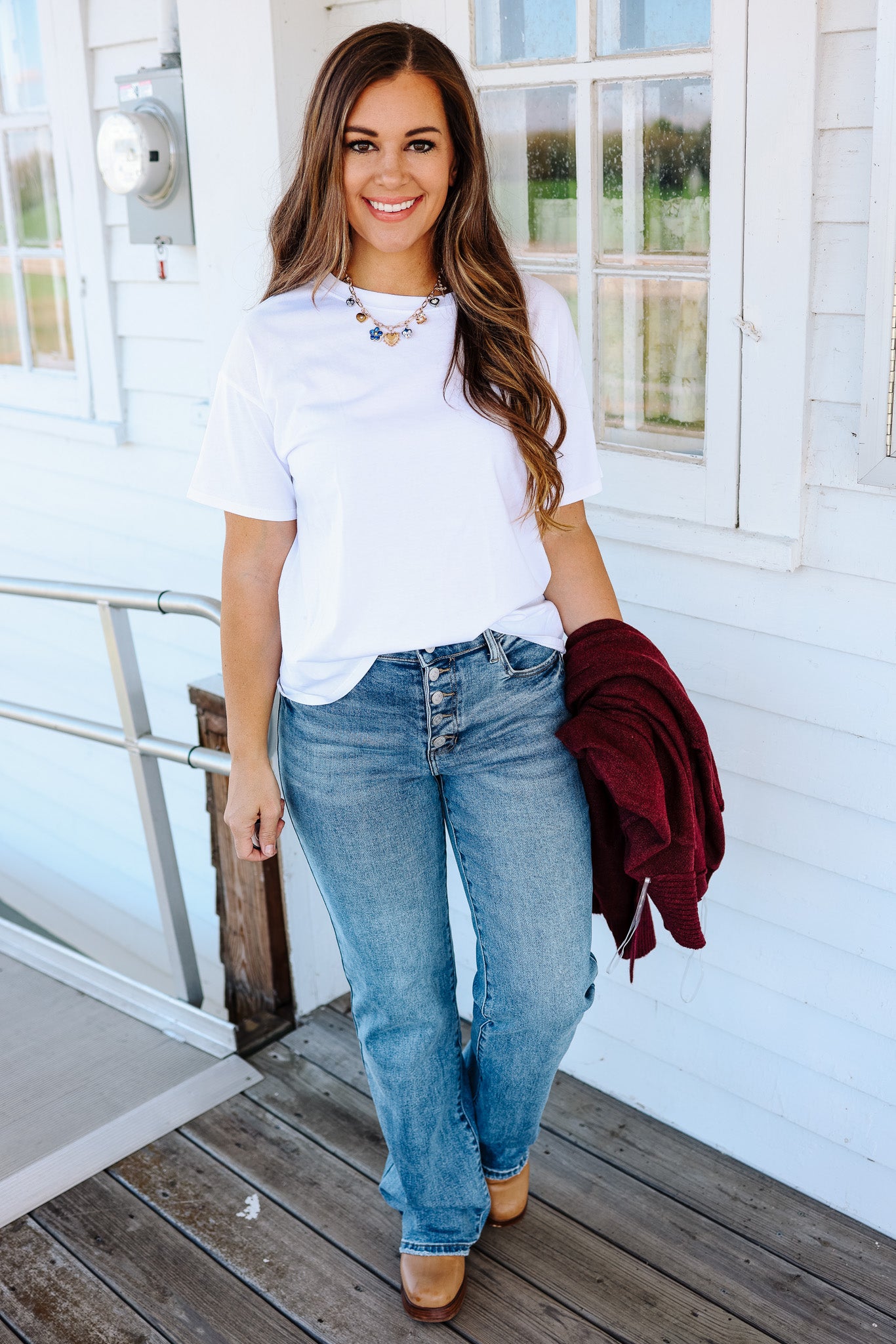 Trish Crop T-Shirt - Off White