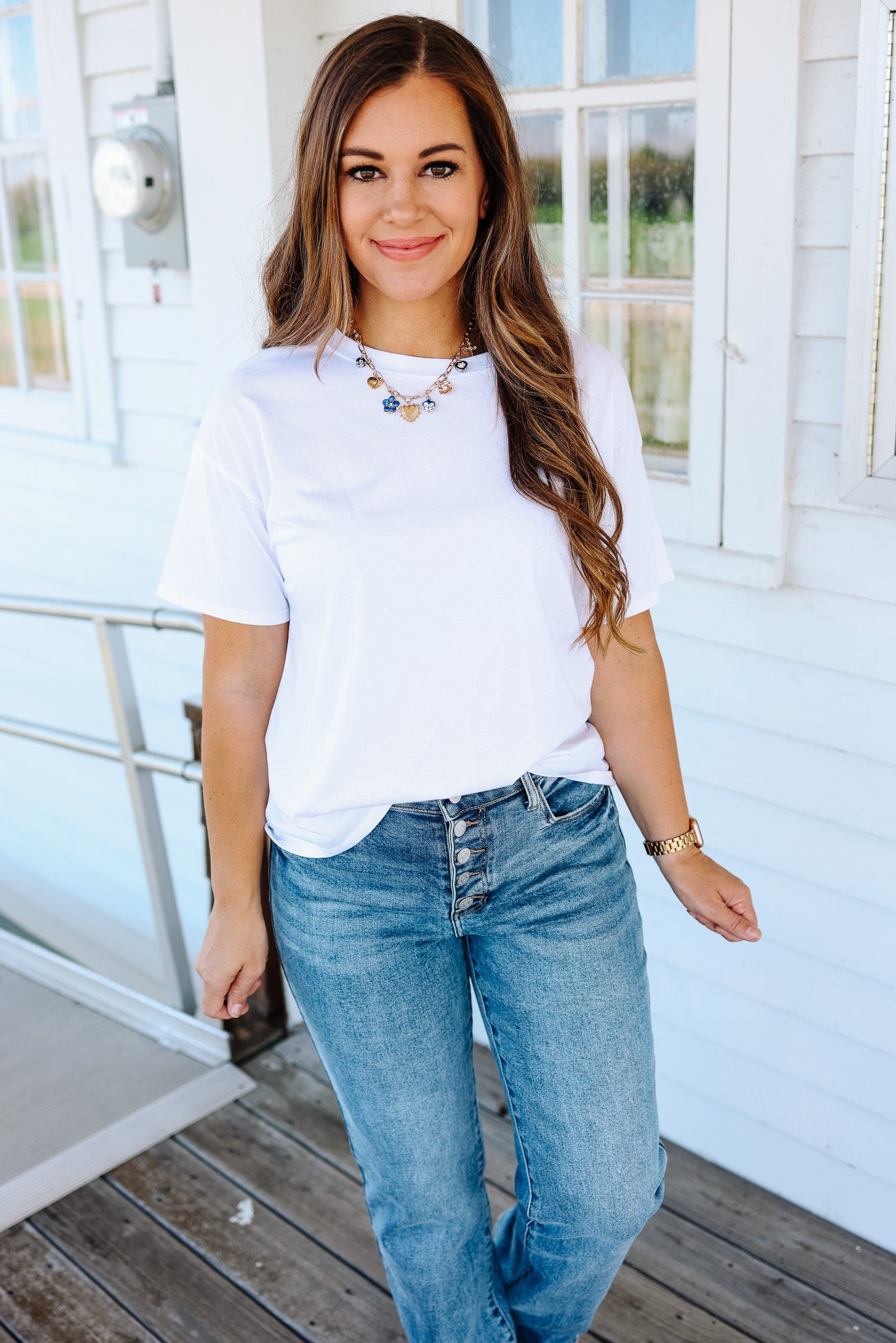 Trish Crop T-Shirt - Off White