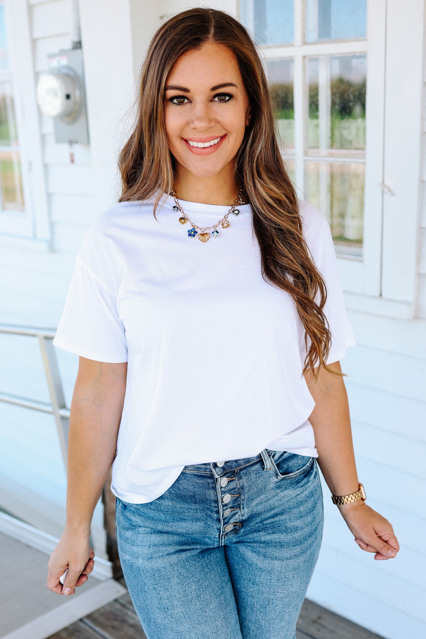 Trish Crop T-Shirt - Off White