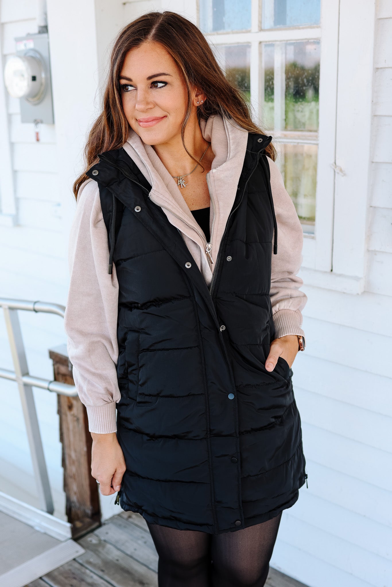 Kate Longline Hooded Vest