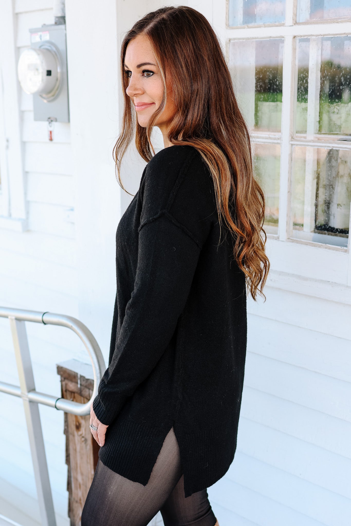 The Everyday Tunic Sweater - Black