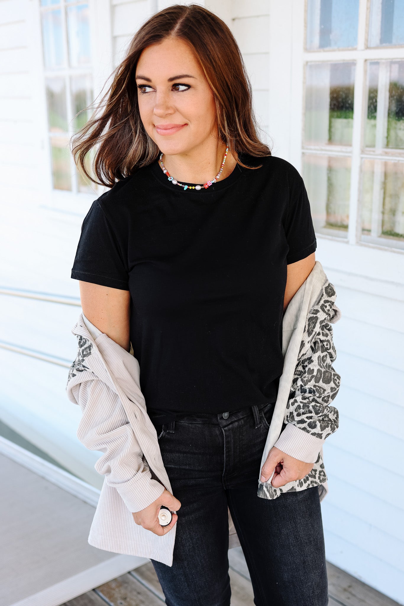 Andi Crewneck T-Shirt- Black