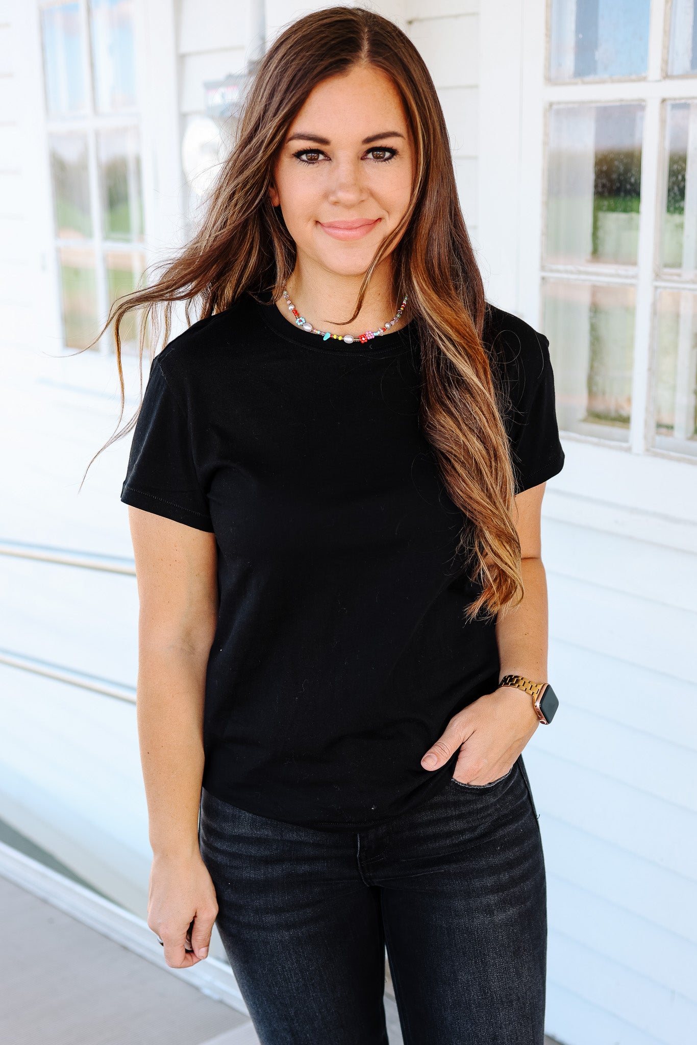 Andi Crewneck T-Shirt- Black