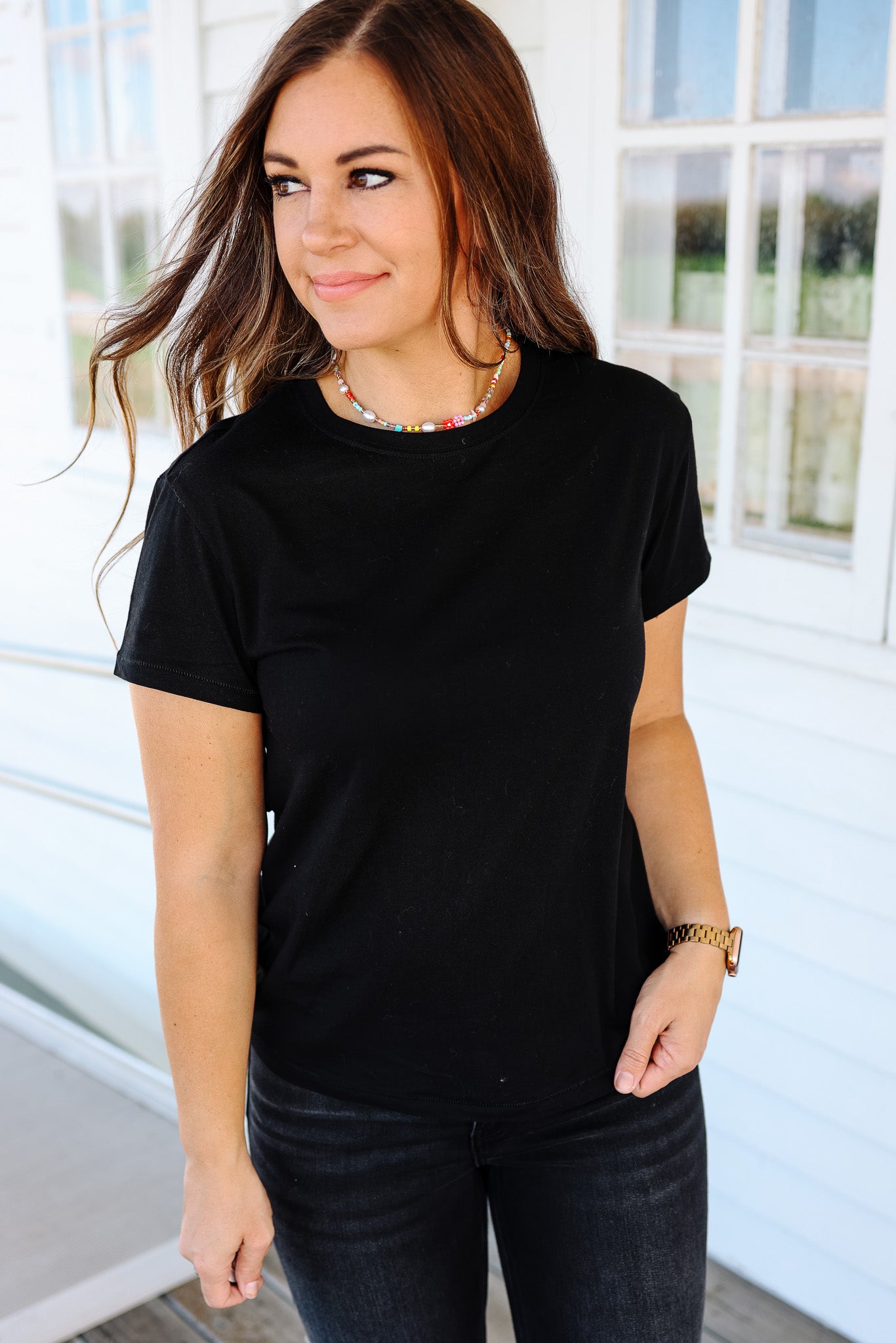 Andi Crewneck T-Shirt- Black