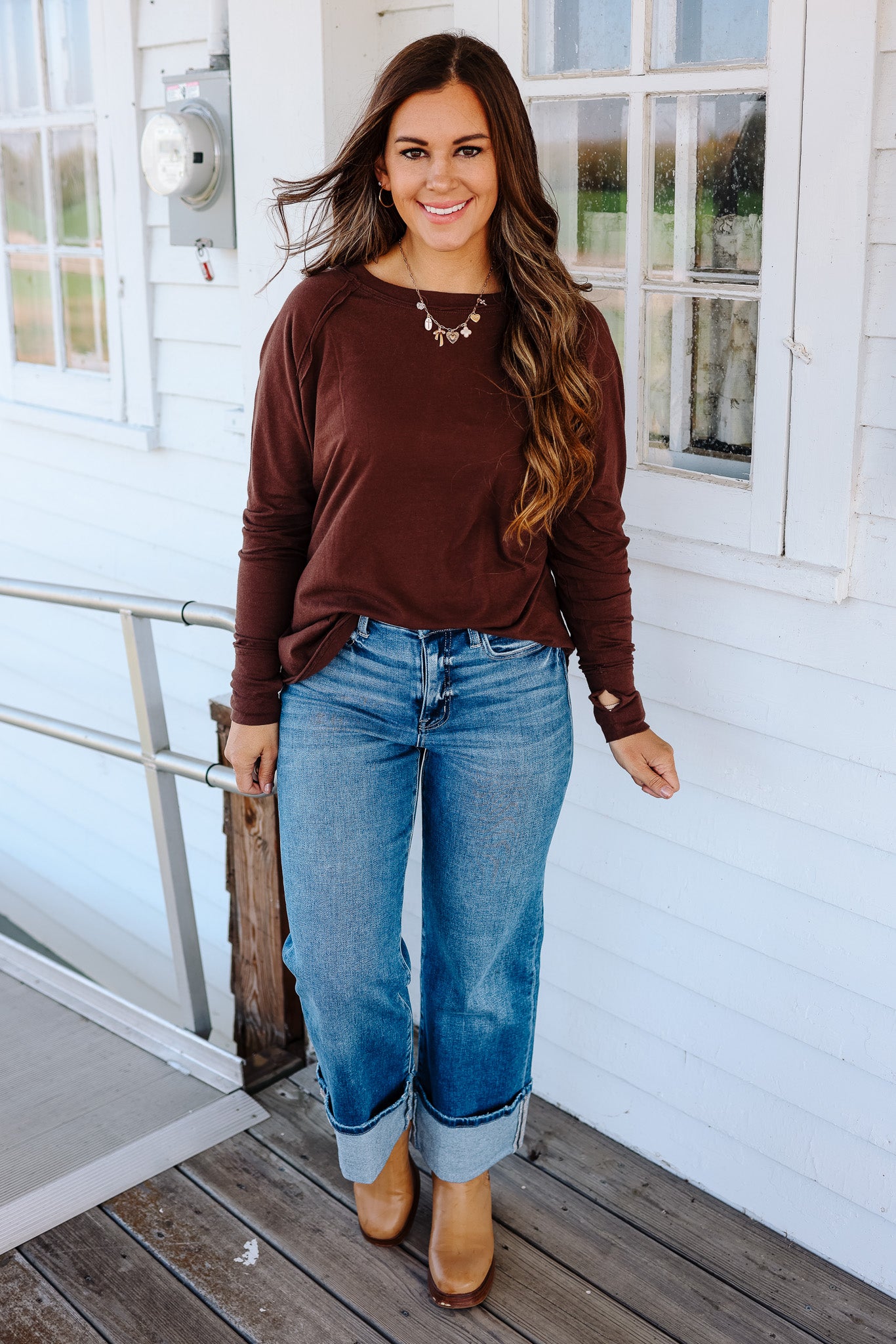 Elodie Long Sleeve - Brown