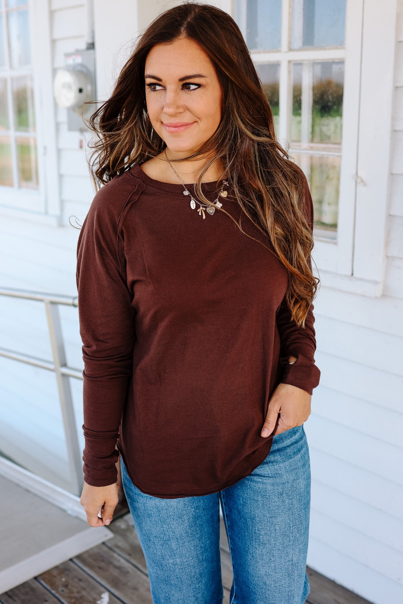 Elodie Long Sleeve - Brown