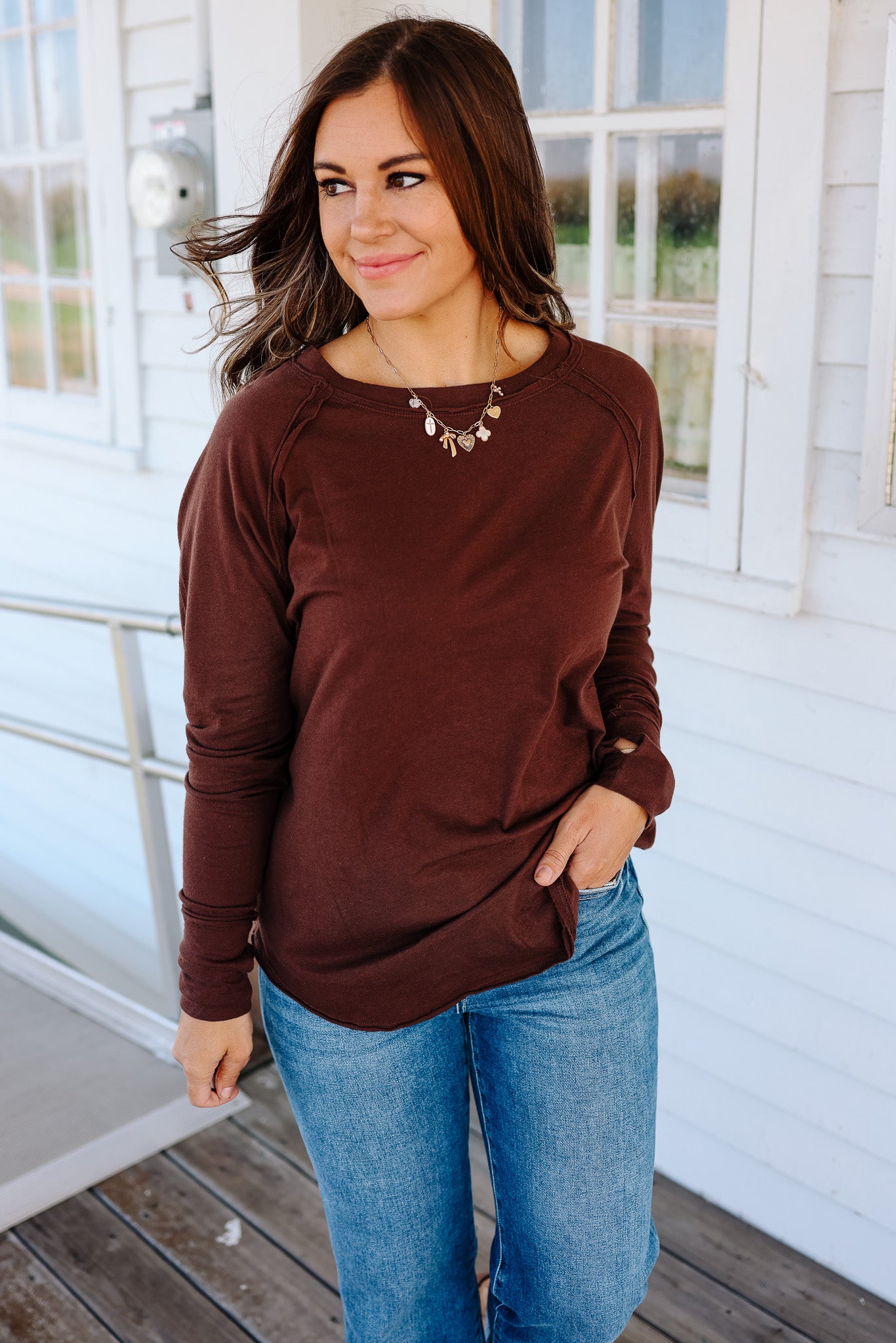 Elodie Long Sleeve - Brown