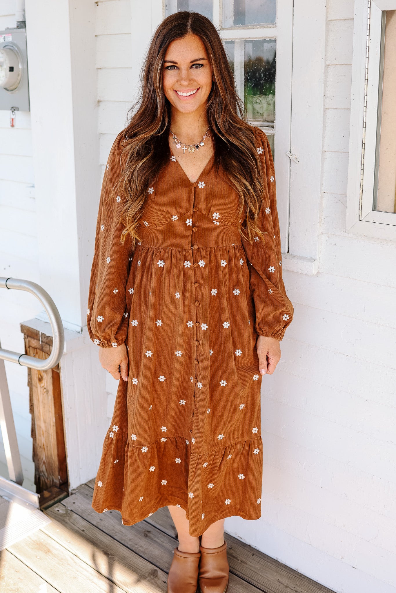Sarah Corduroy Midi Dress