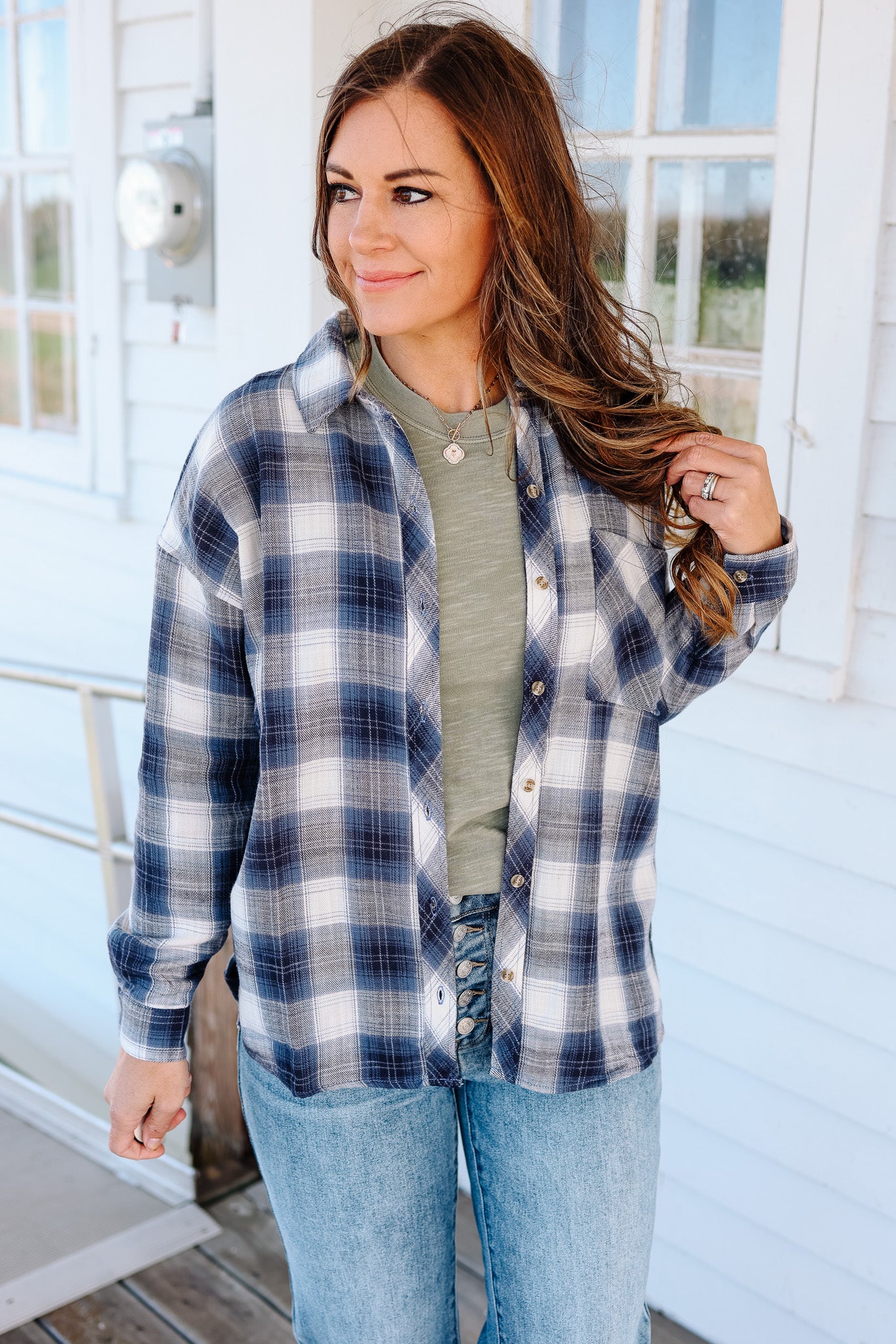 Tallie Flannel Button Down Shirt