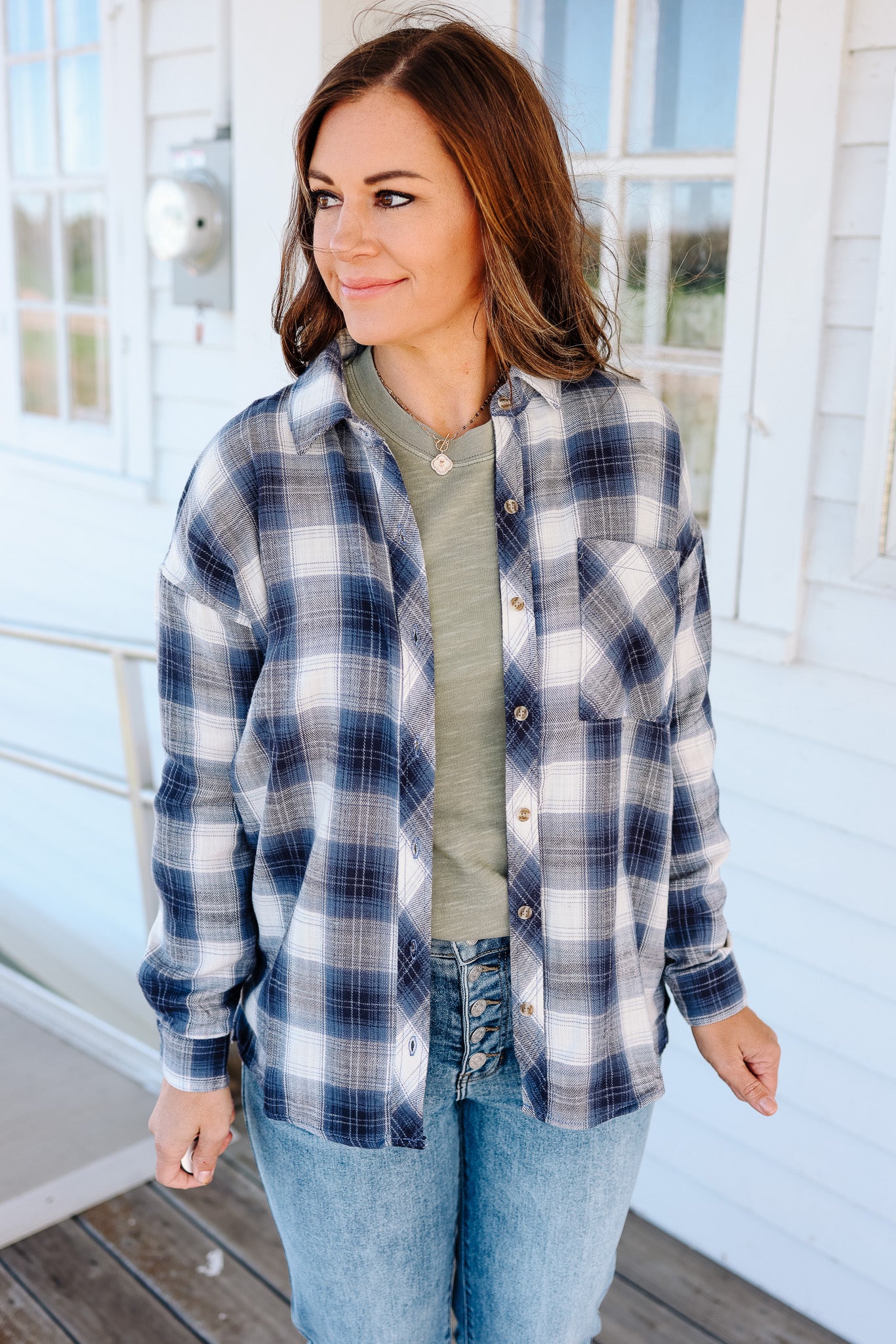 Tallie Flannel Button Down Shirt