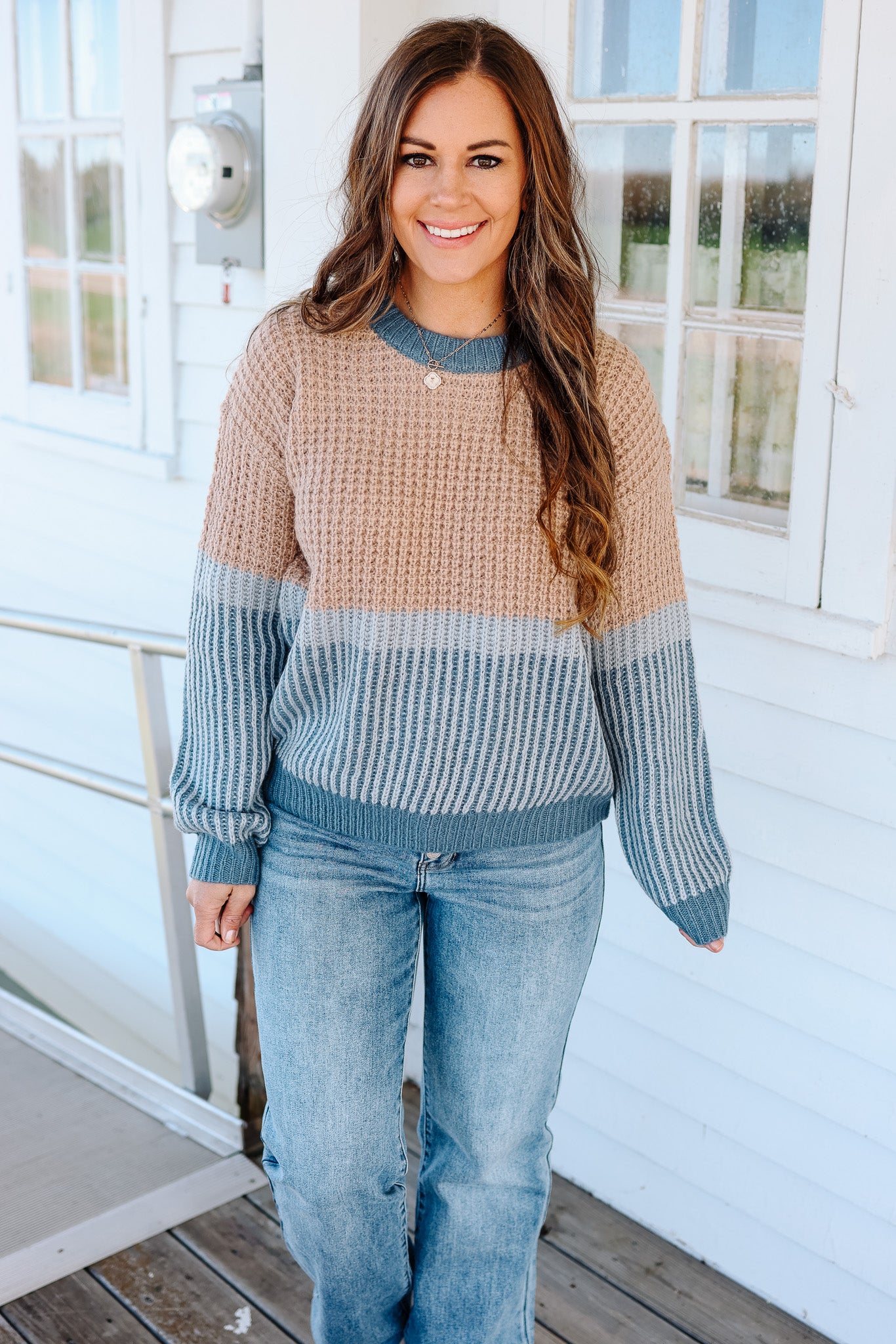 Mariah Color Block Knit Sweater