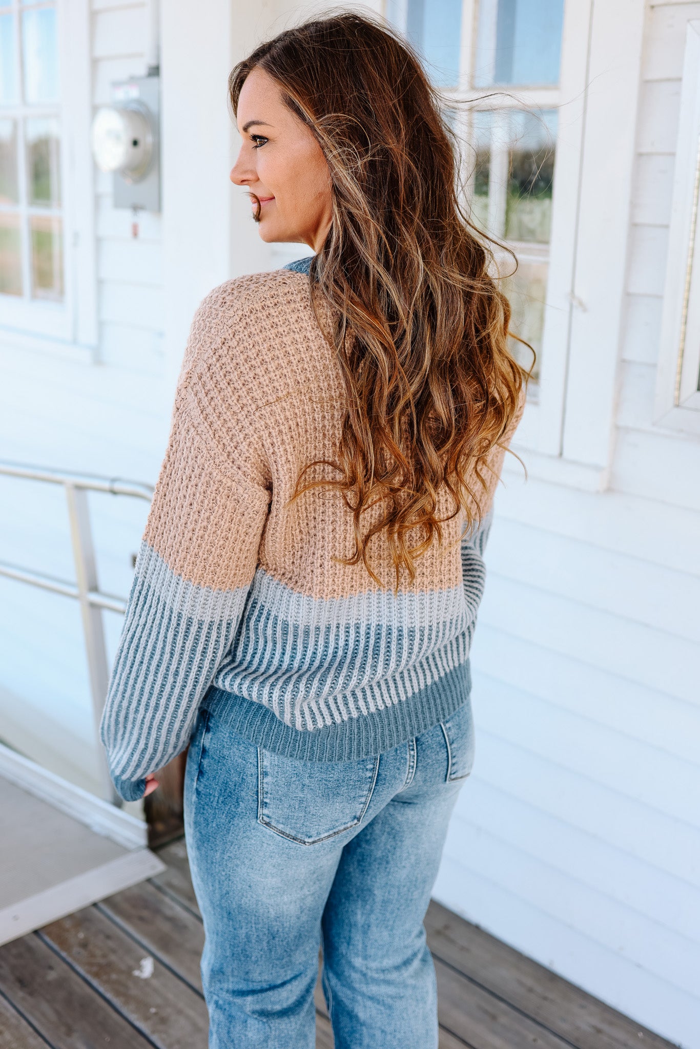 Mariah Color Block Knit Sweater
