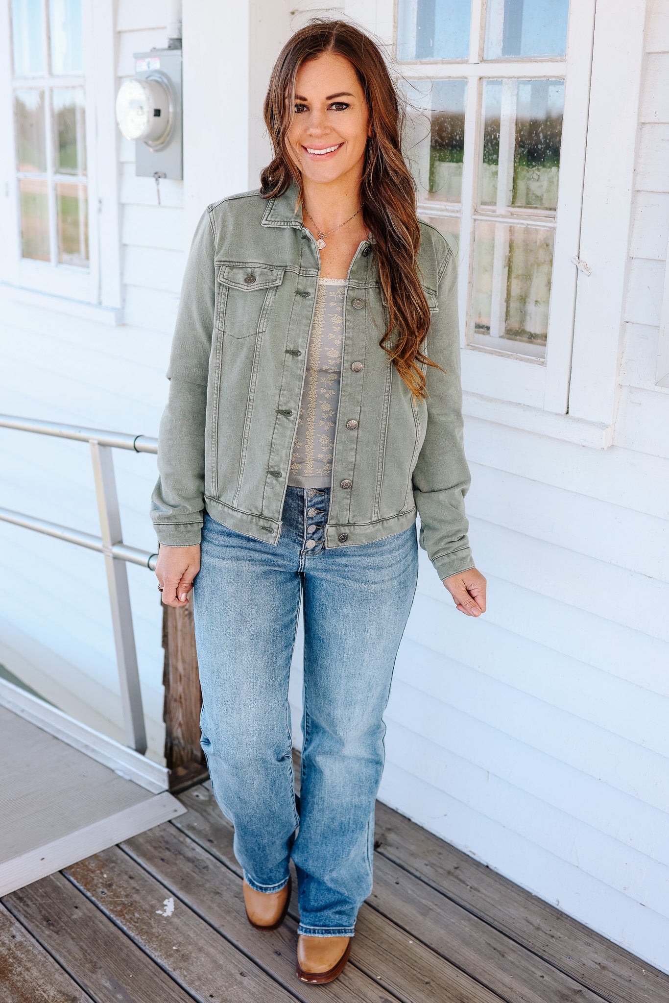 Cassie Cotton Fleece Jacket - Olive