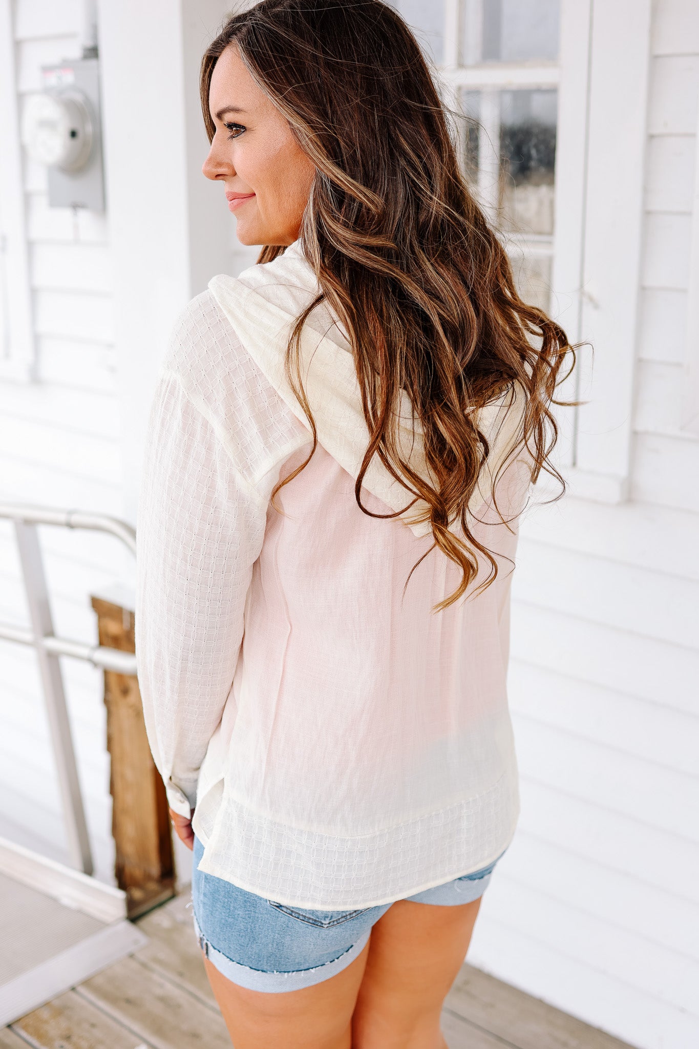 Thalia Button Down Cotton Shirt - Butter Cream