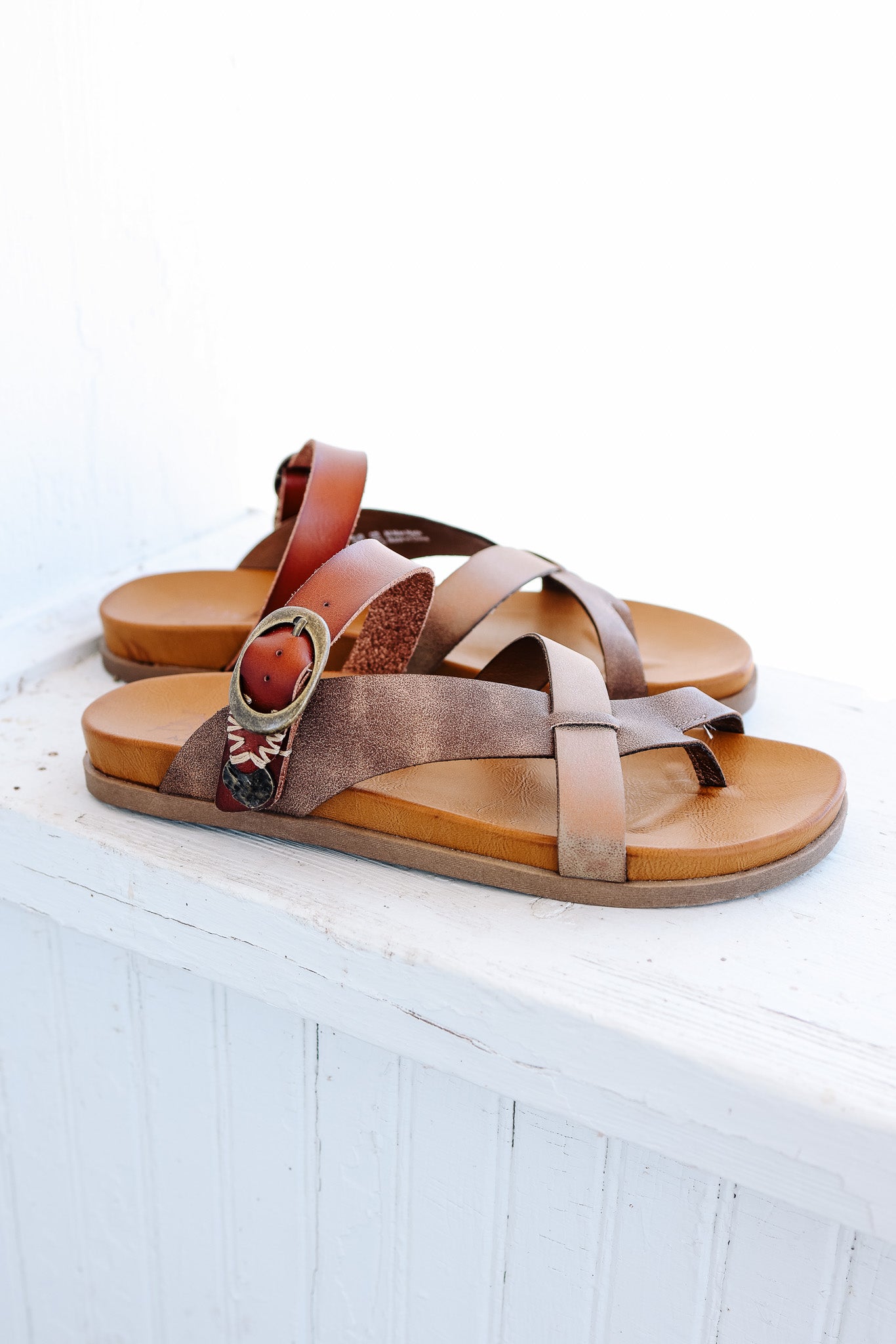 Lilac Slide Sandal - Walnut/Penny