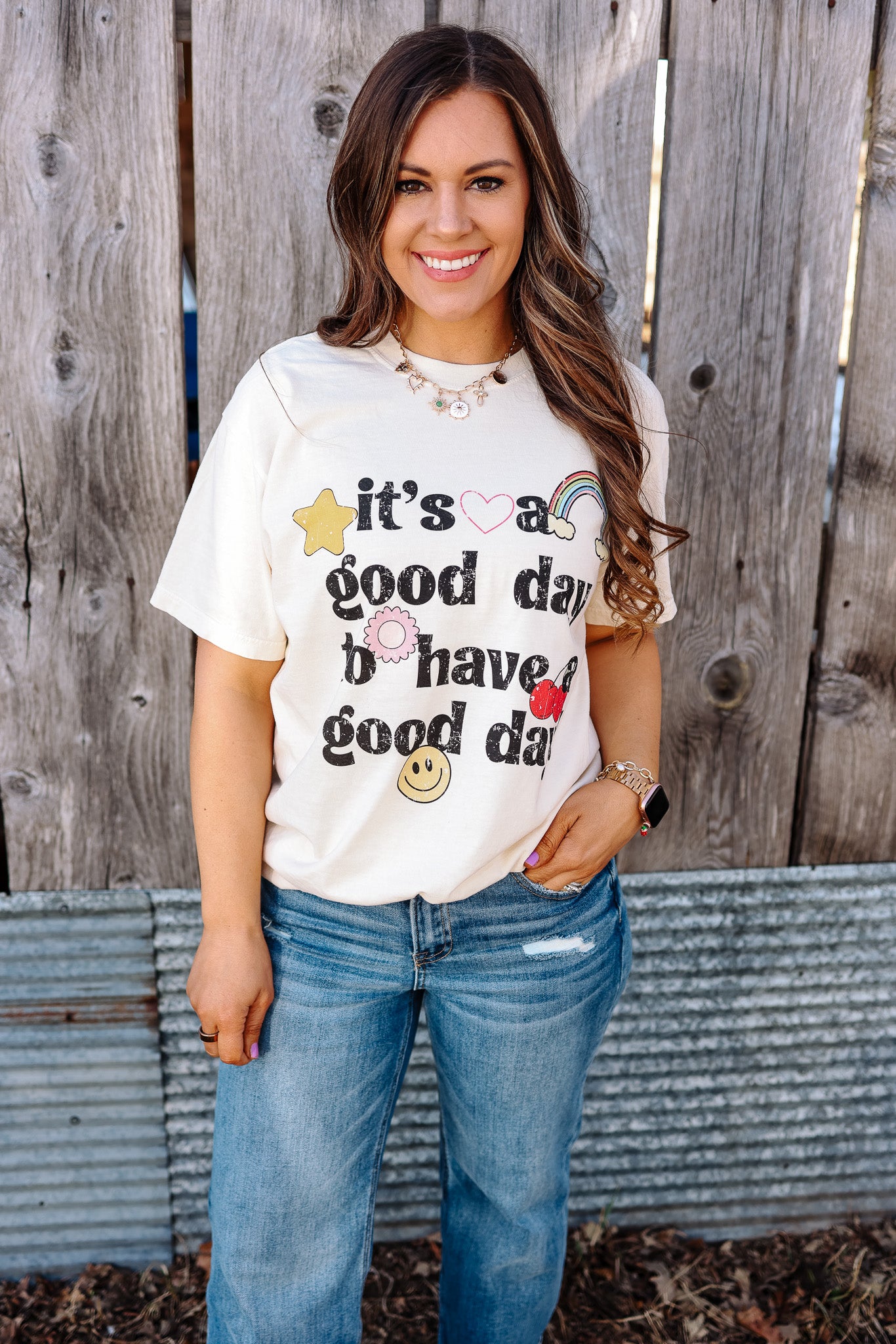 It's A Good Day Graphic Tee - Ivory