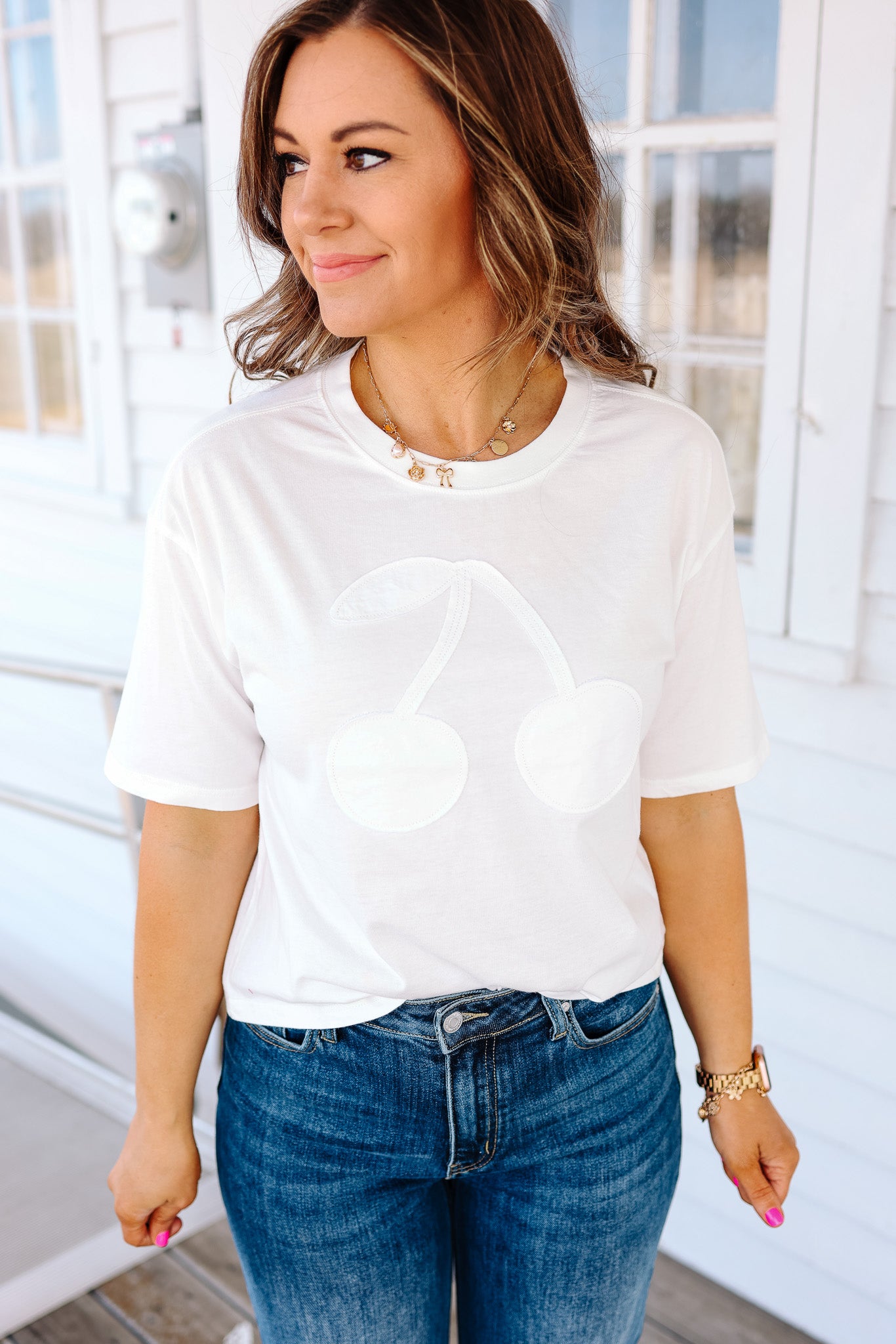 Lexi Cherry Patch Tee