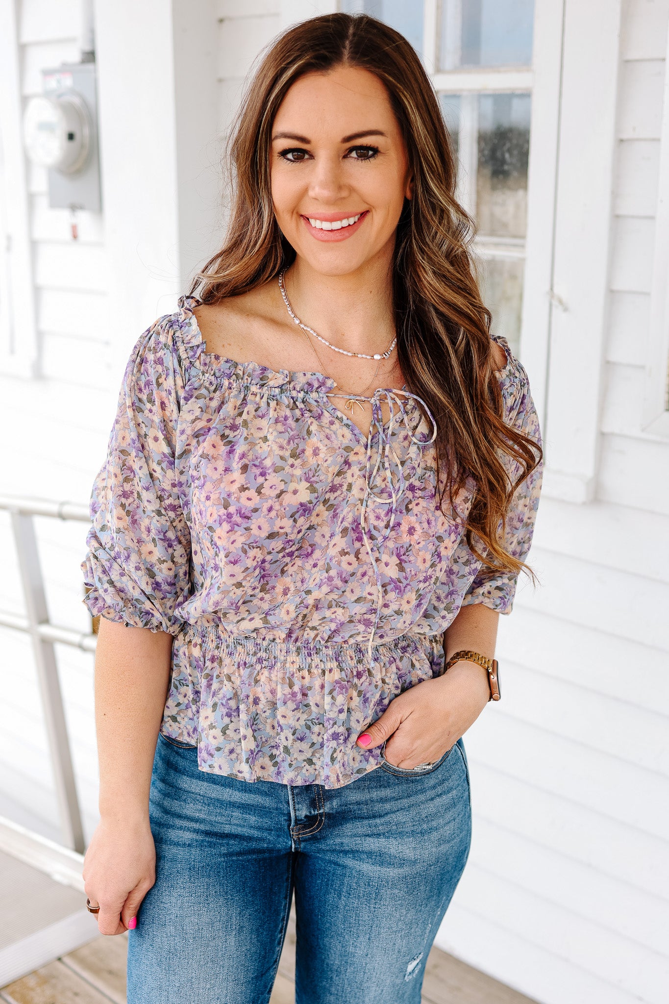 Morgan Off Shoulder Chiffon Top
