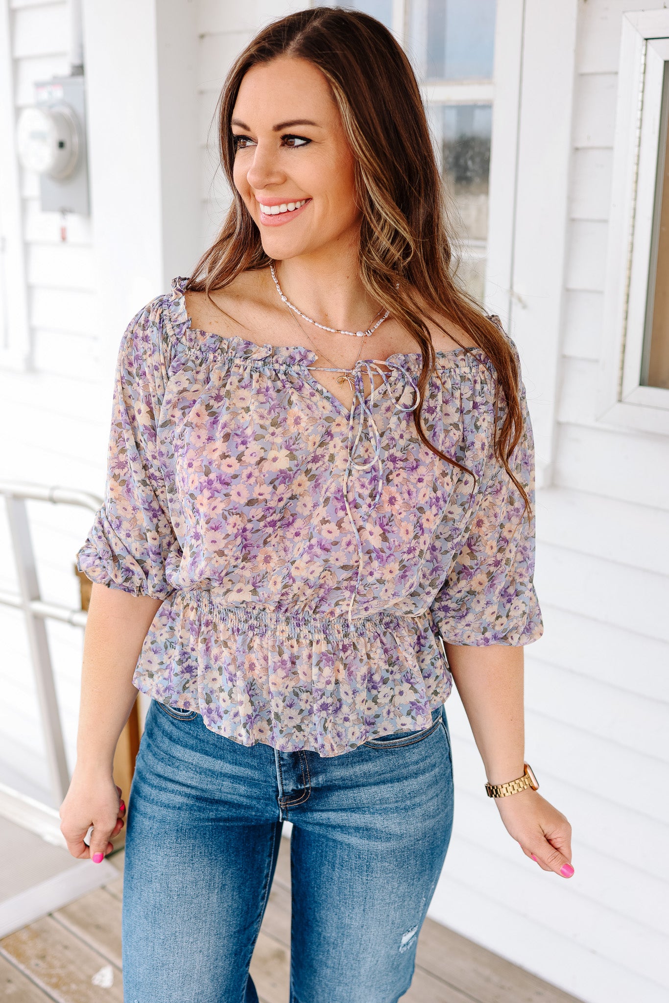 Morgan Off Shoulder Chiffon Top