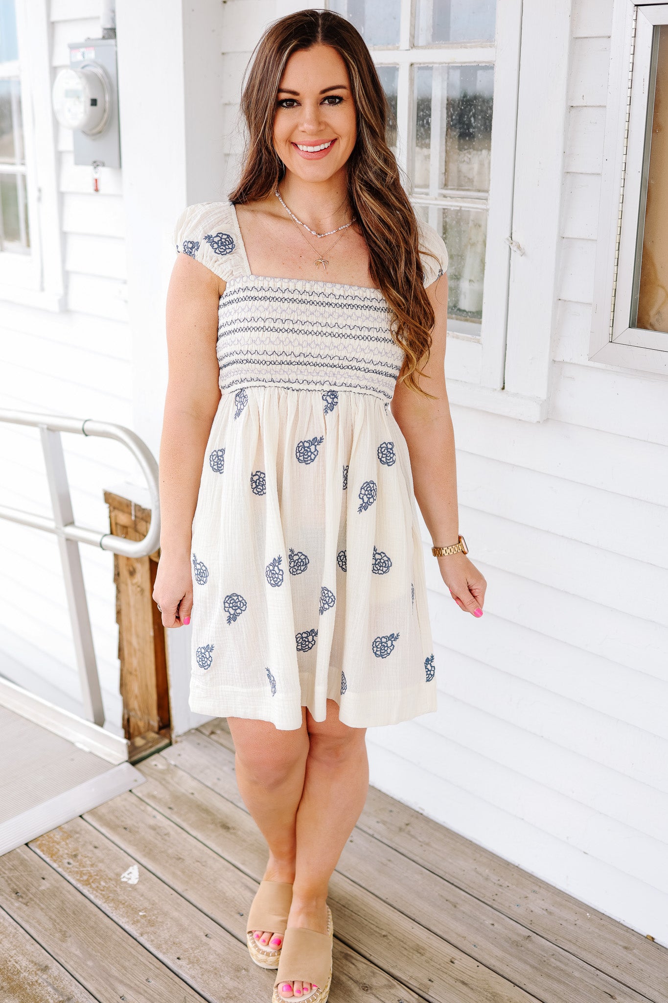 Melody Embroidered Babydoll Dress