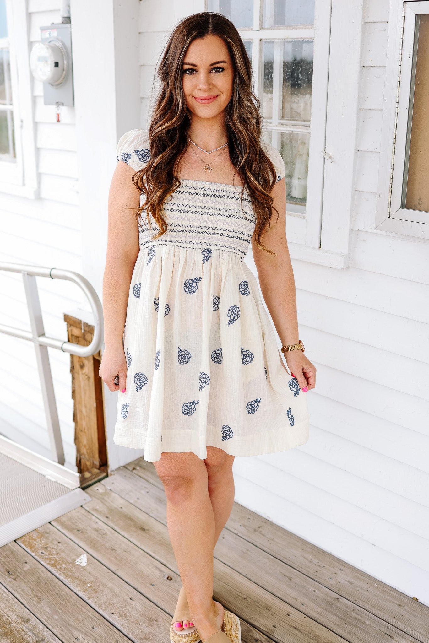 Melody Embroidered Babydoll Dress