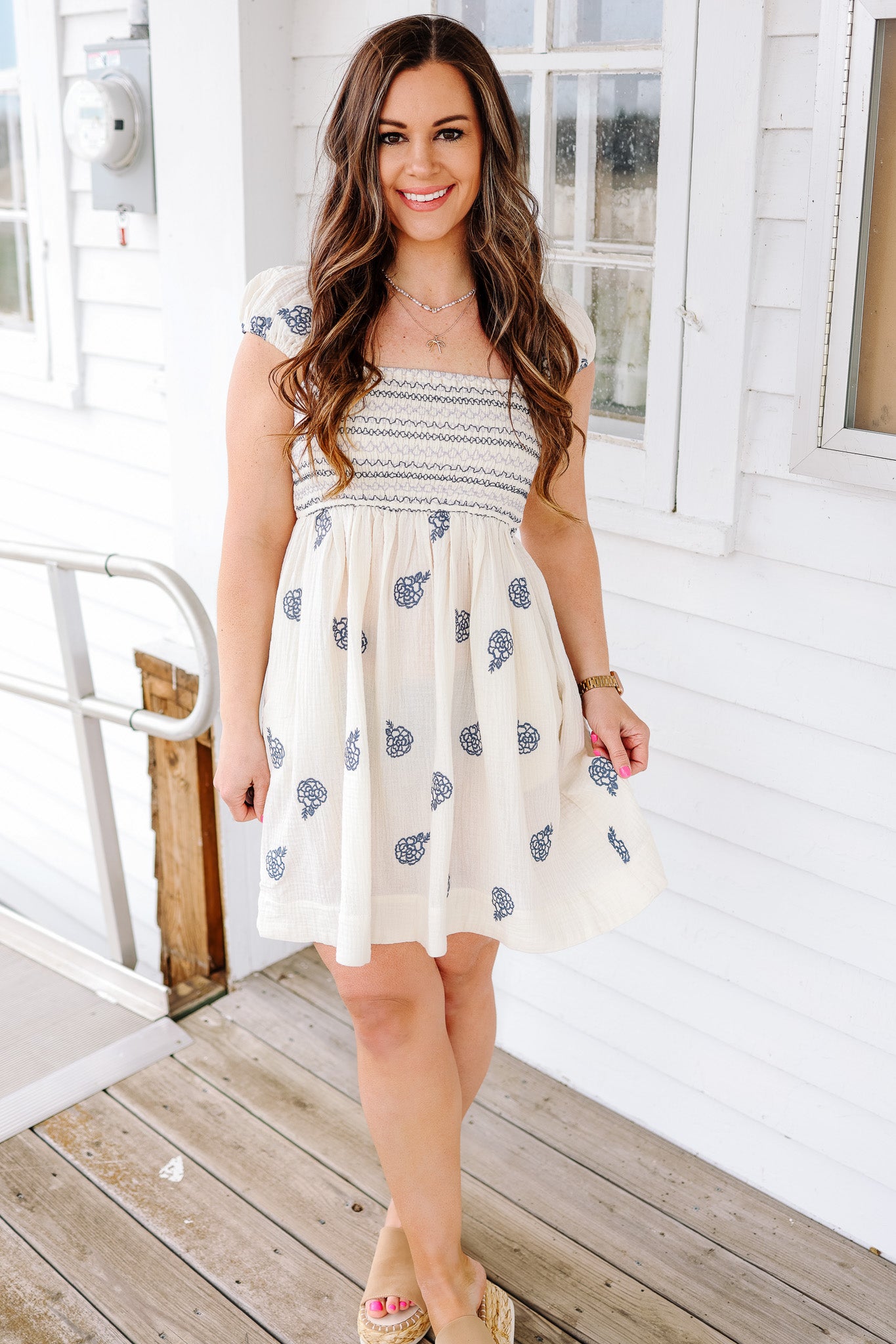 Melody Embroidered Babydoll Dress