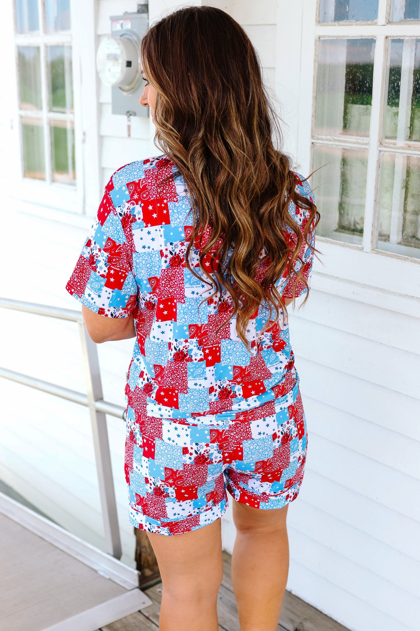 Shorts Pajama Set - Patchwork Patriot