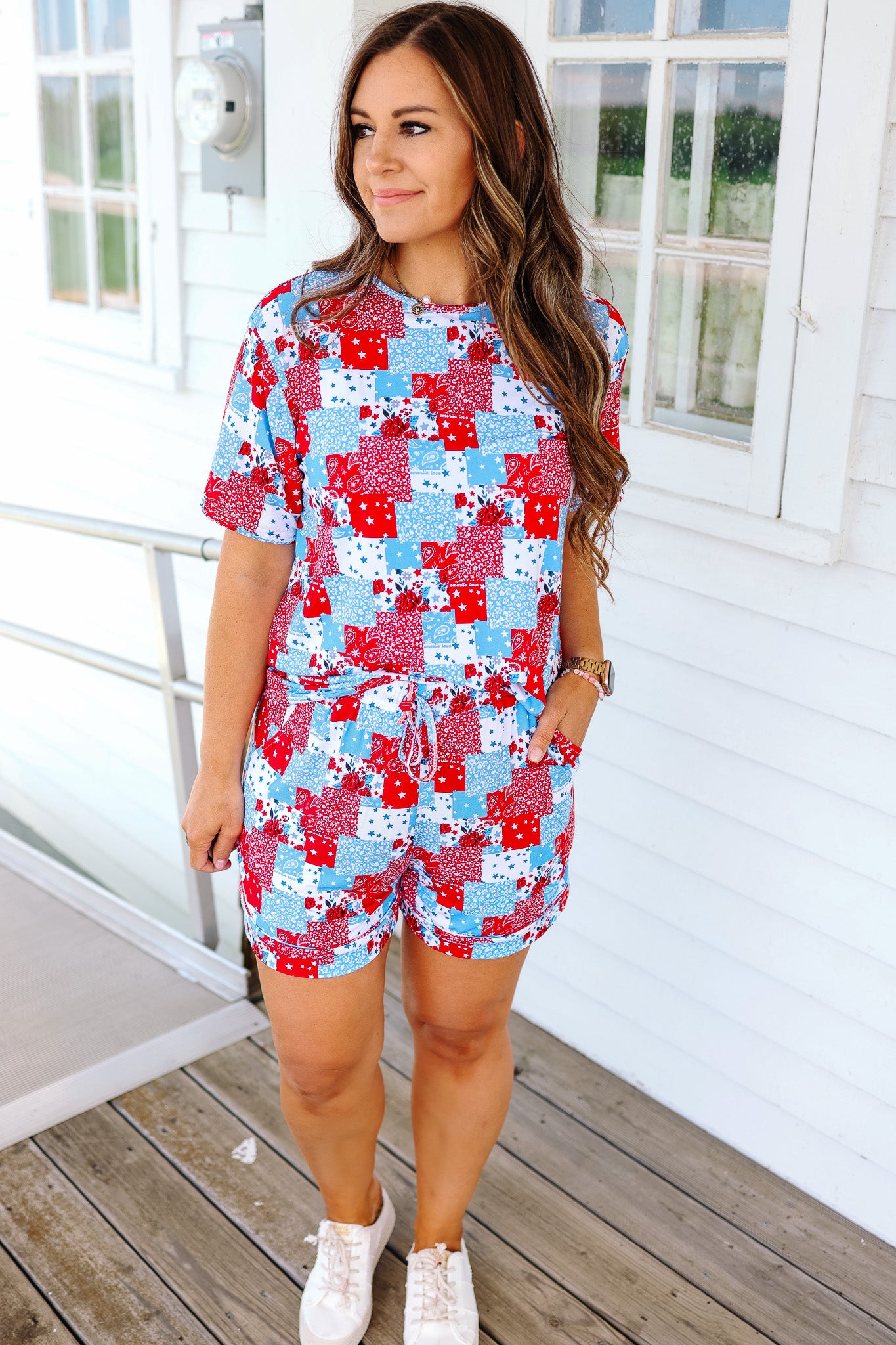 Shorts Pajama Set - Patchwork Patriot