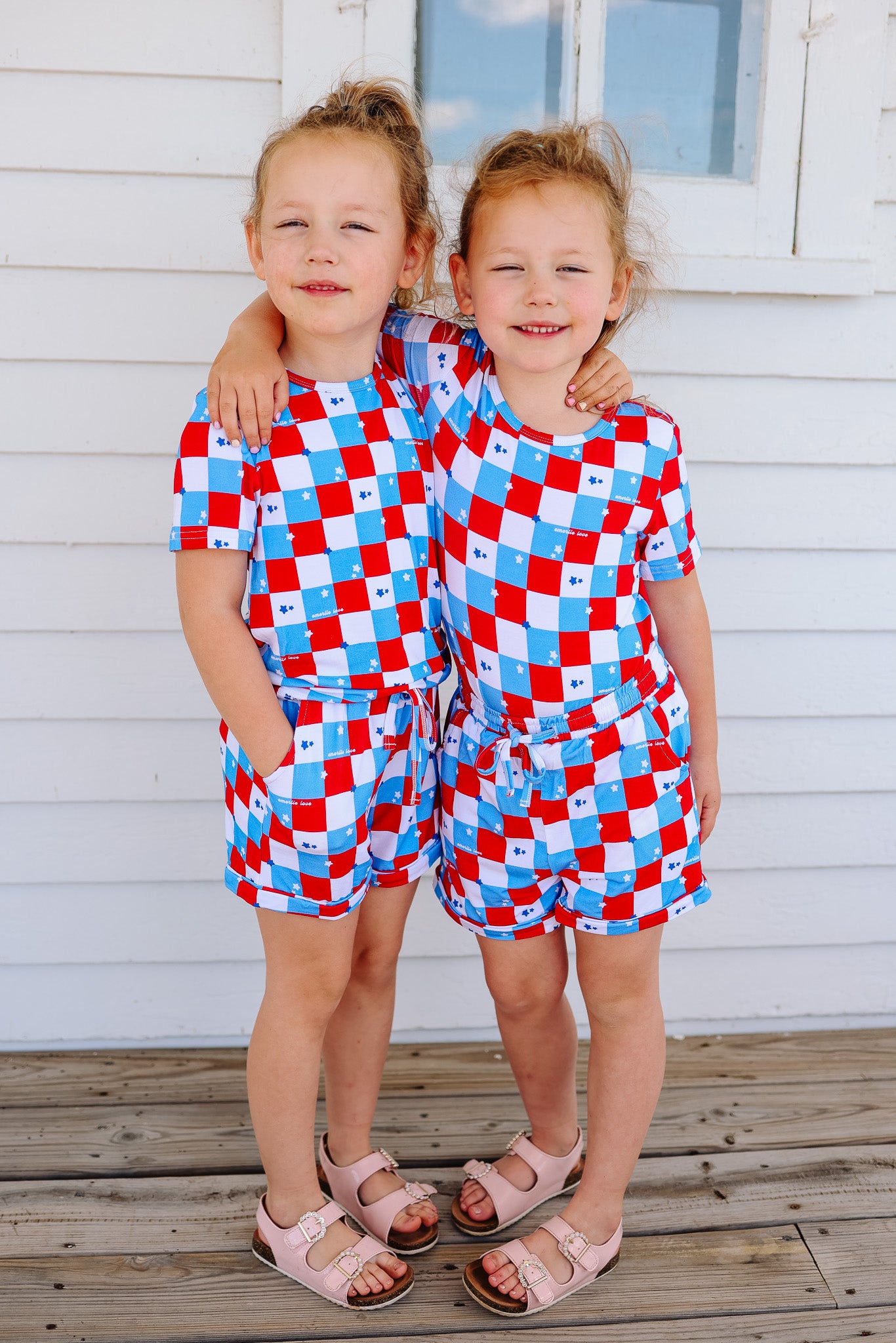 Shorts Pajama Set - Stars & Checkers