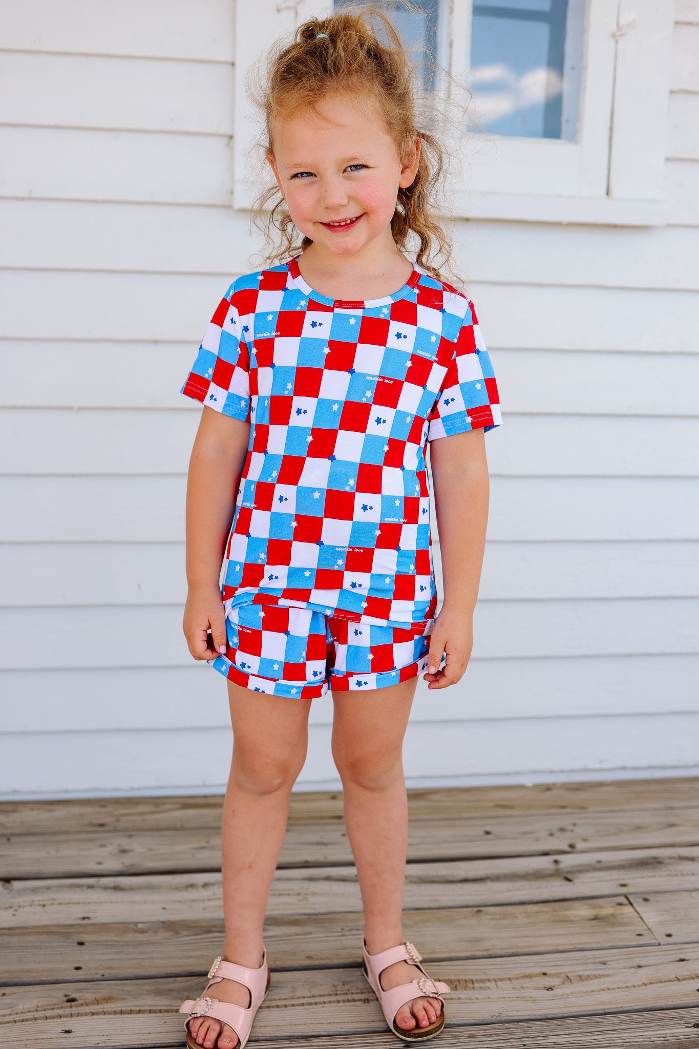 Shorts Pajama Set - Stars & Checkers