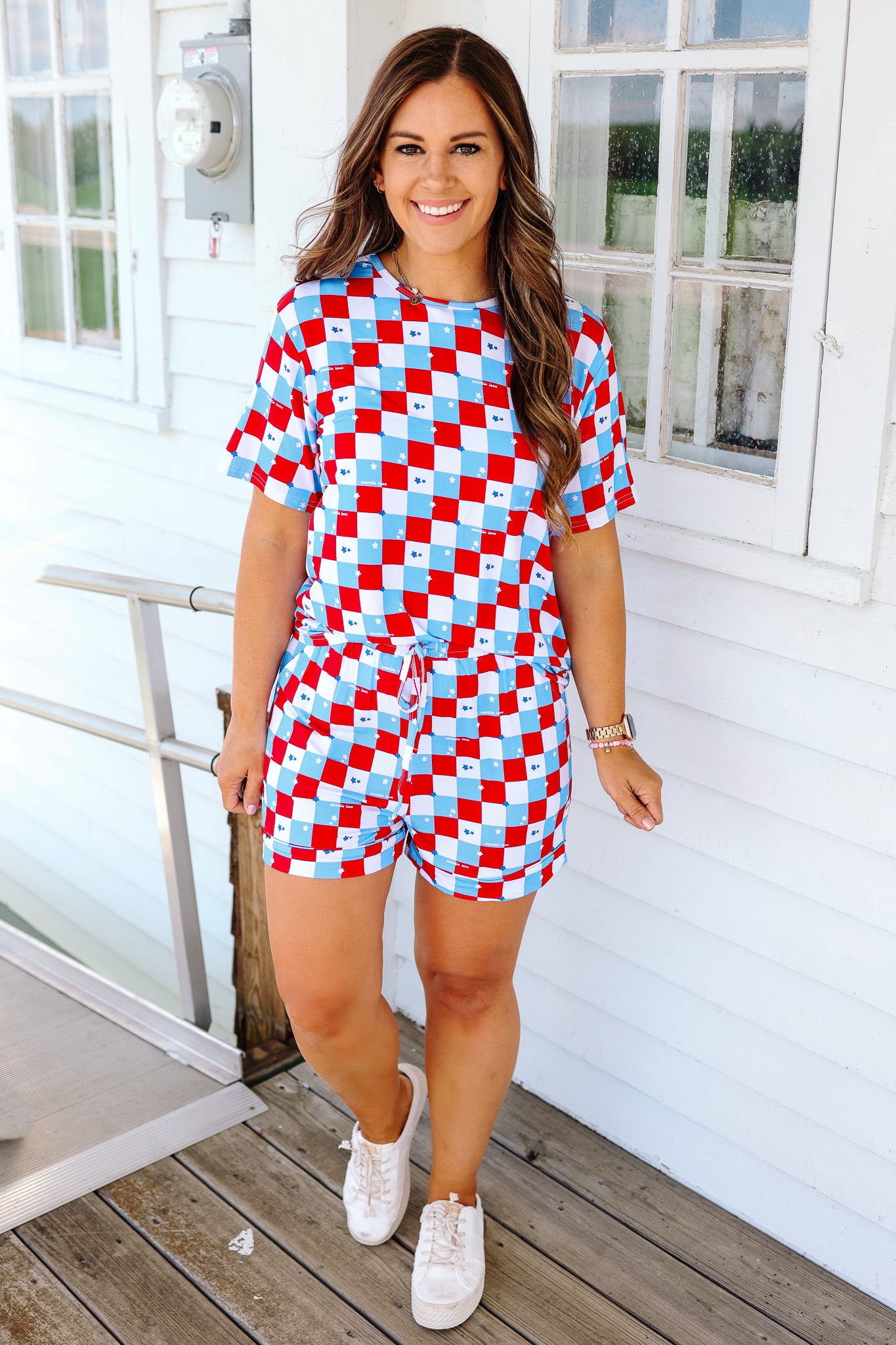 Shorts Pajama Set - Stars & Checkers