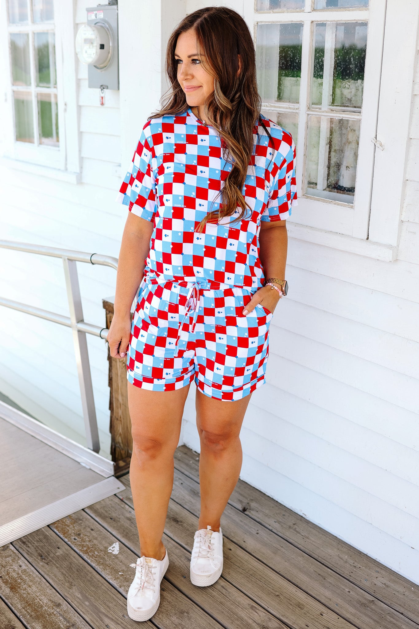 Shorts Pajama Set - Stars & Checkers