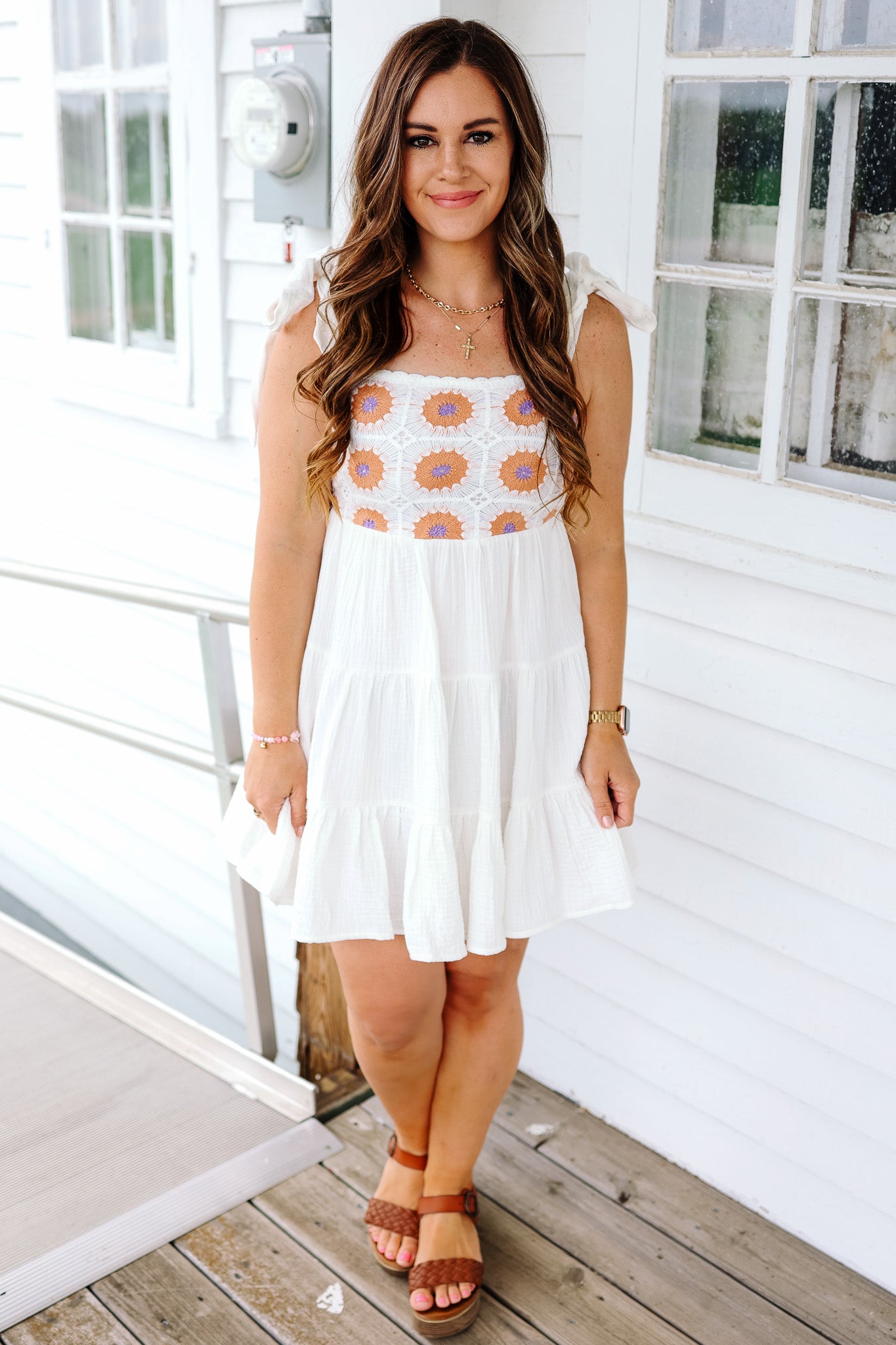 Kallie Crochet Bodice Dress