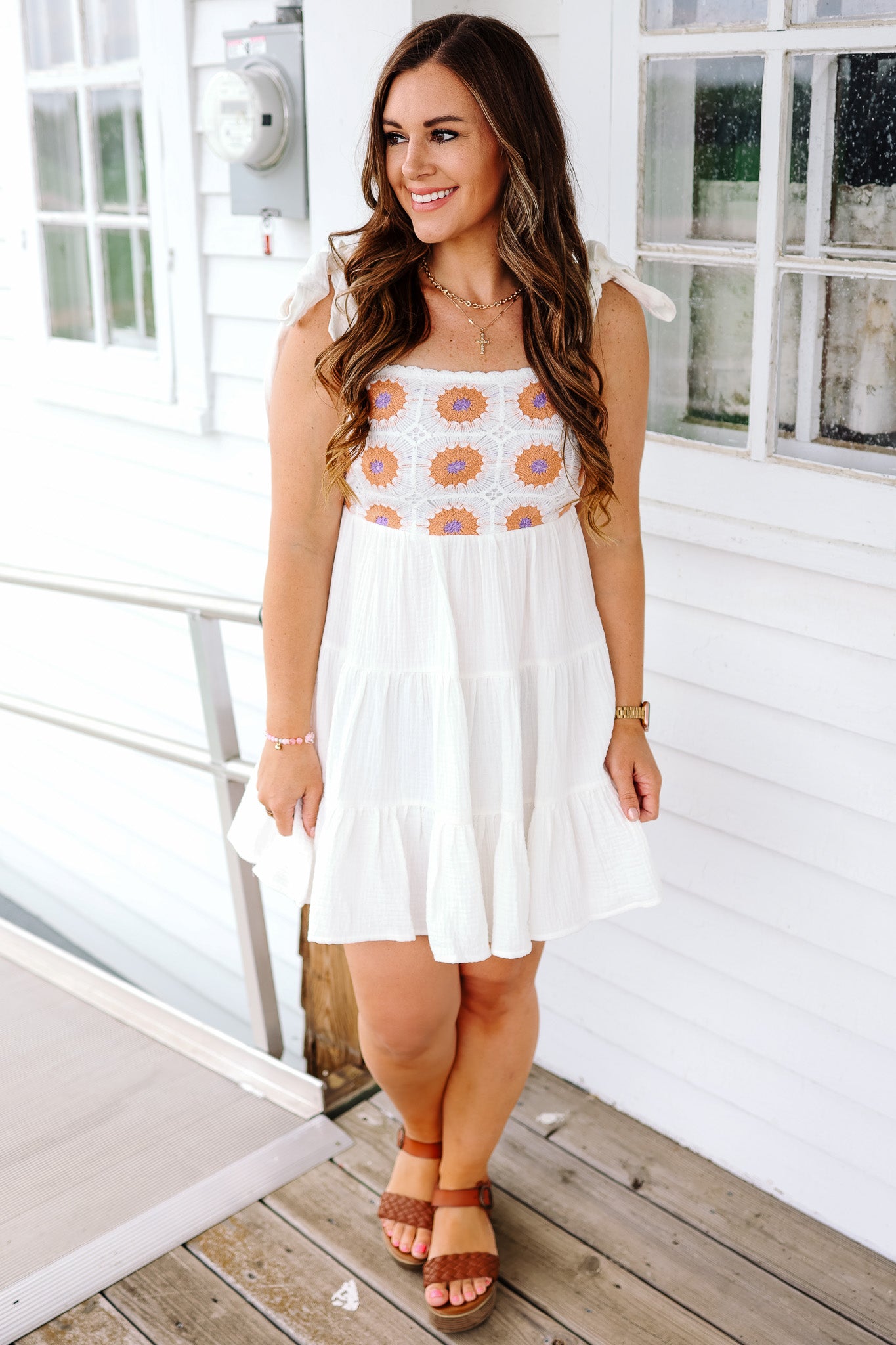 Kallie Crochet Bodice Dress