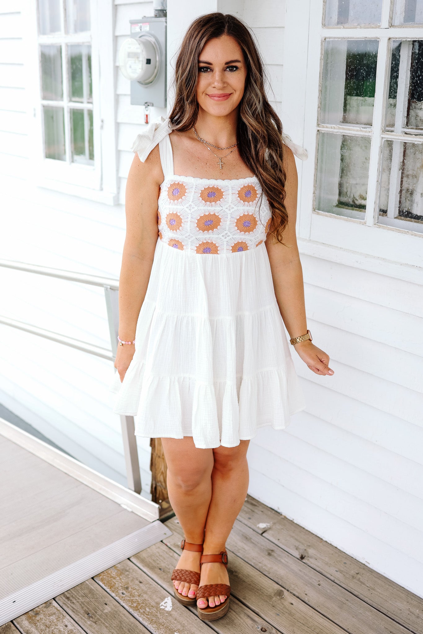 Kallie Crochet Bodice Dress