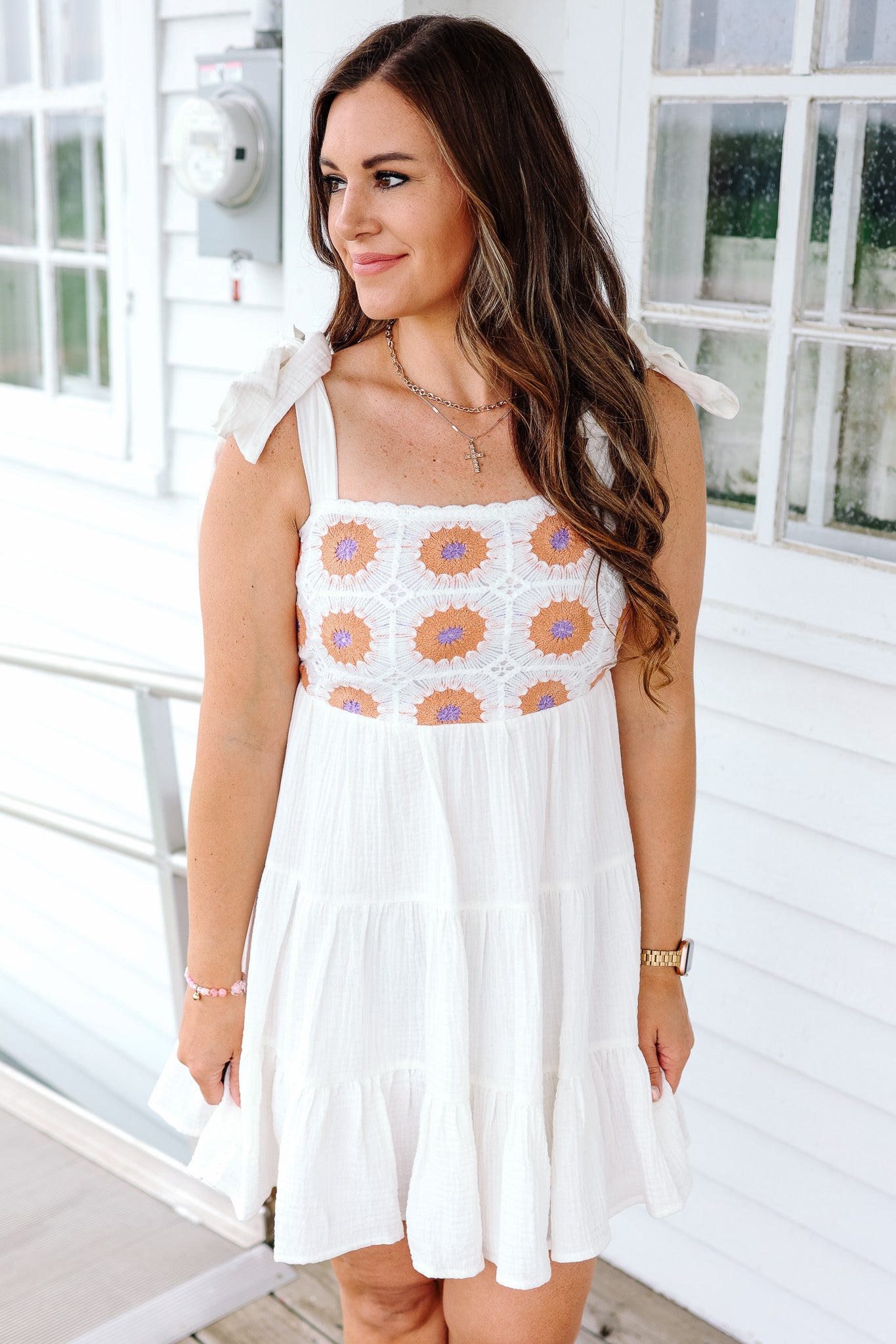 Kallie Crochet Bodice Dress