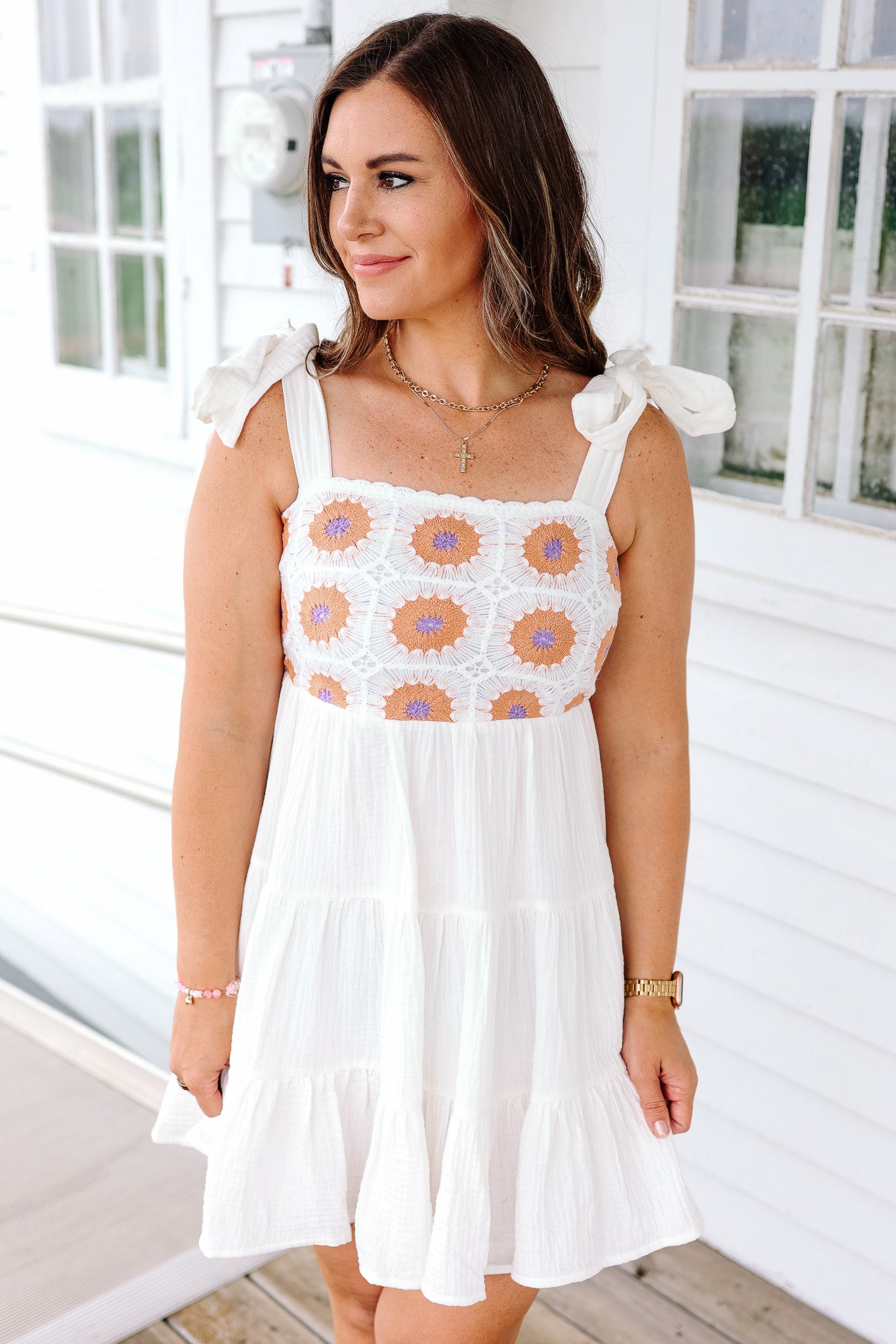 Kallie Crochet Bodice Dress