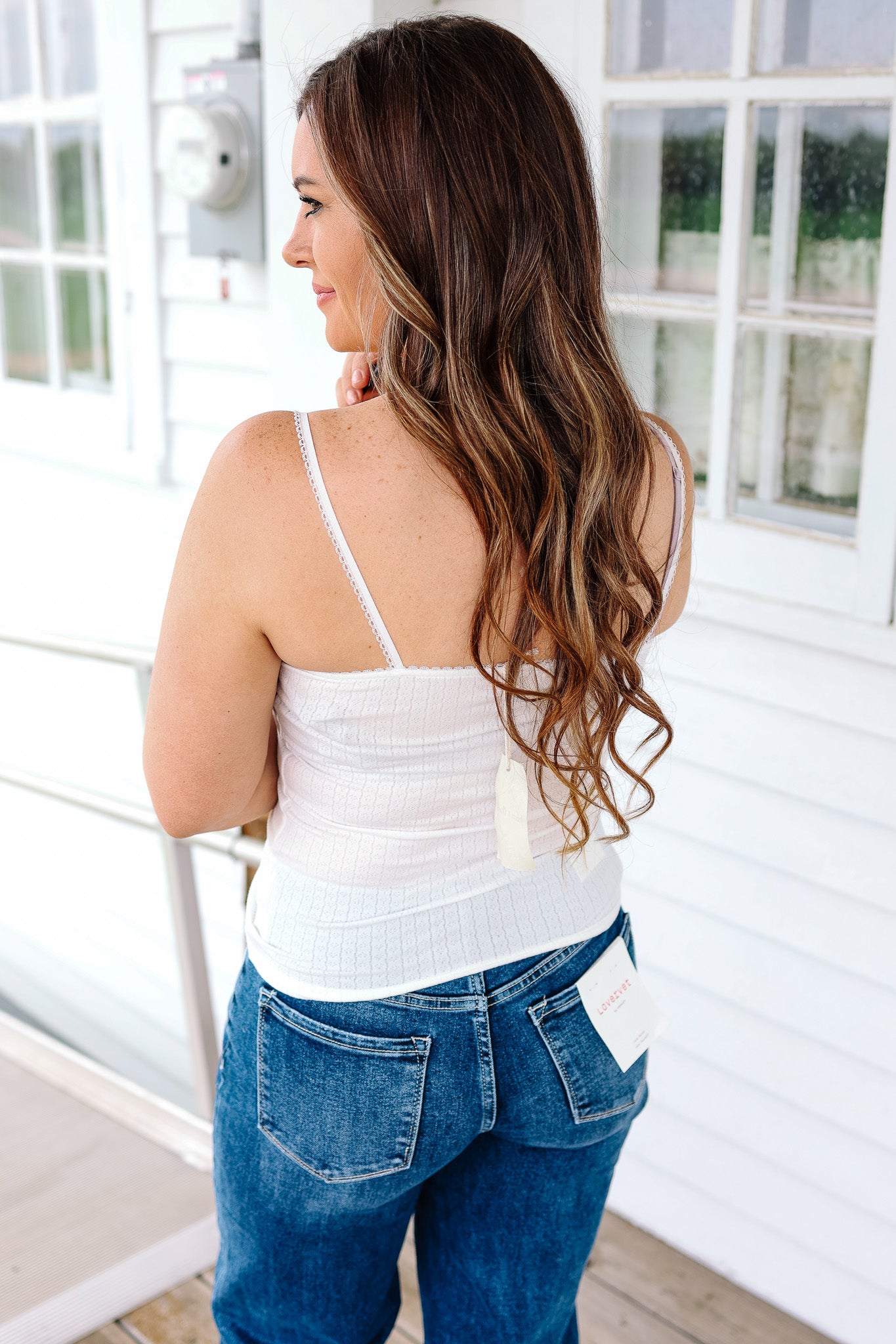 Avie Pointelle Cami - Off White