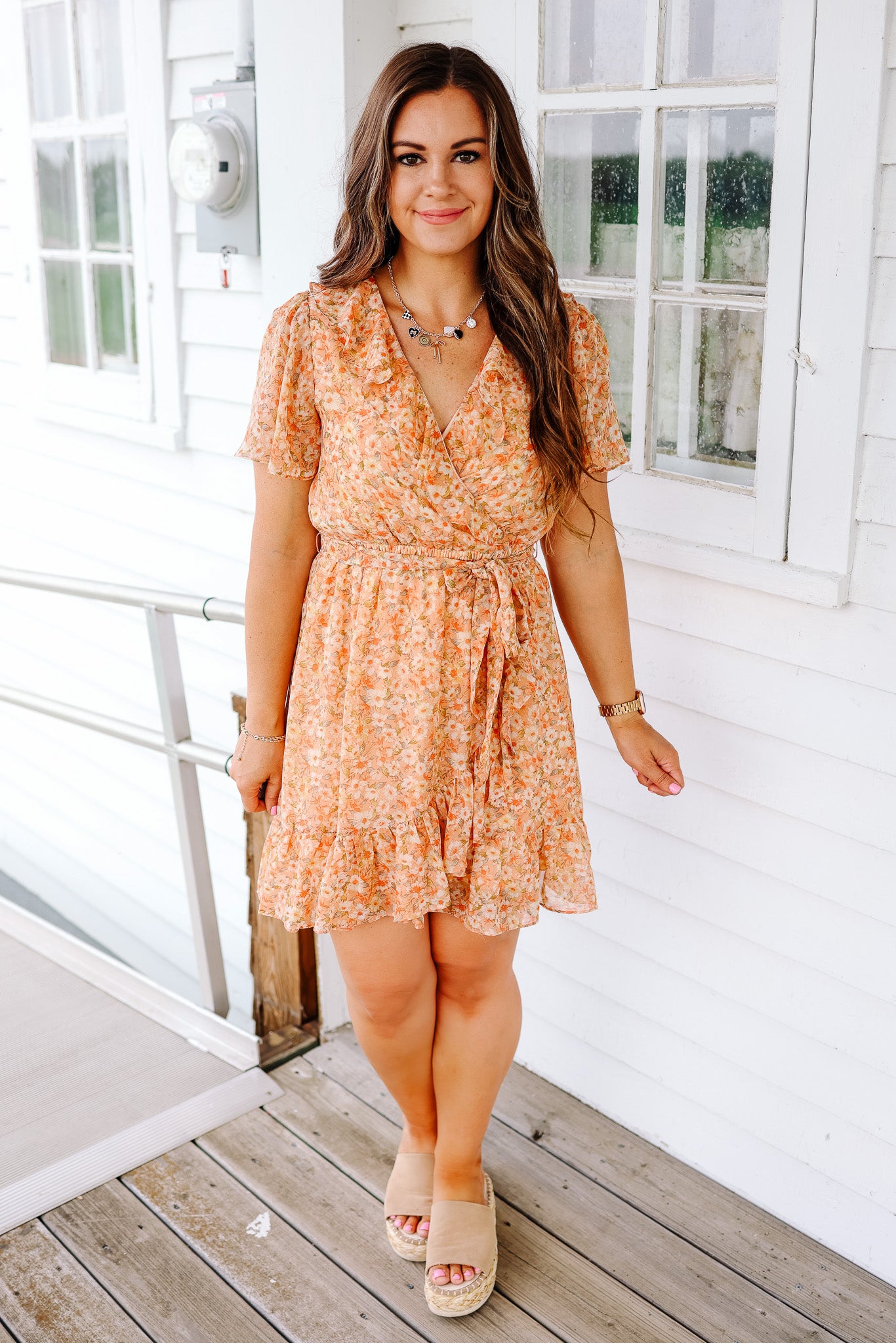 Reva Ruffle Floral Printed Dress