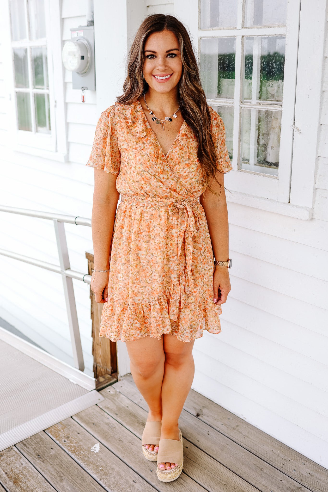 Reva Ruffle Floral Printed Dress