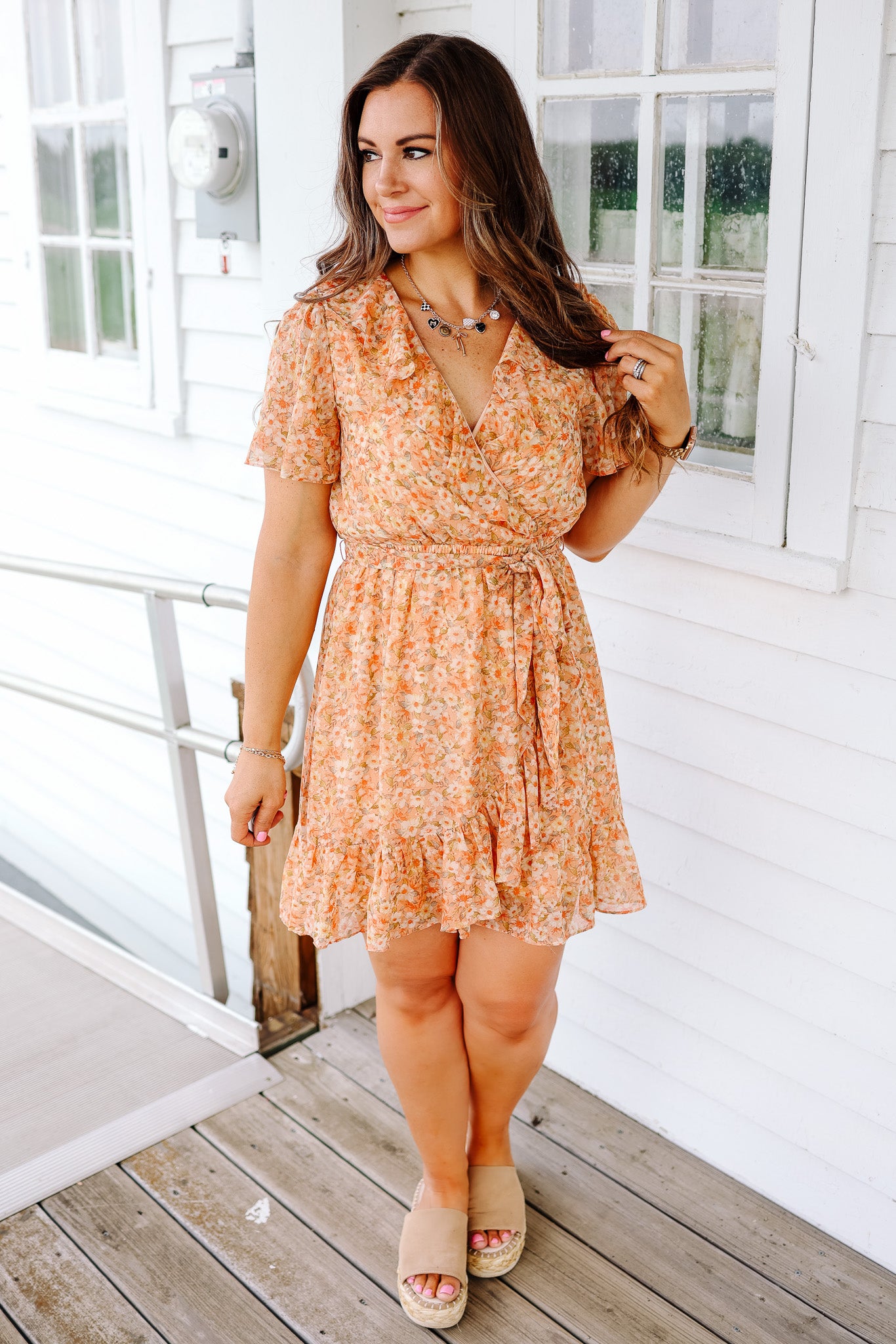 Reva Ruffle Floral Printed Dress