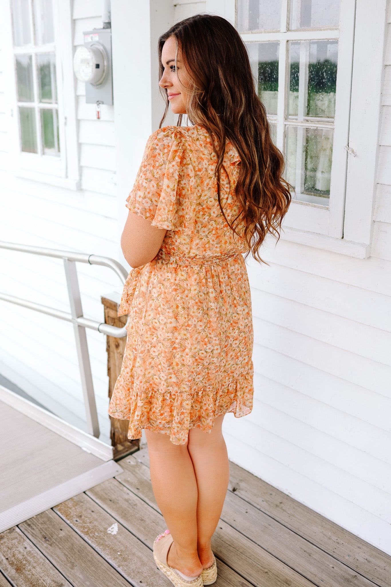 Reva Ruffle Floral Printed Dress